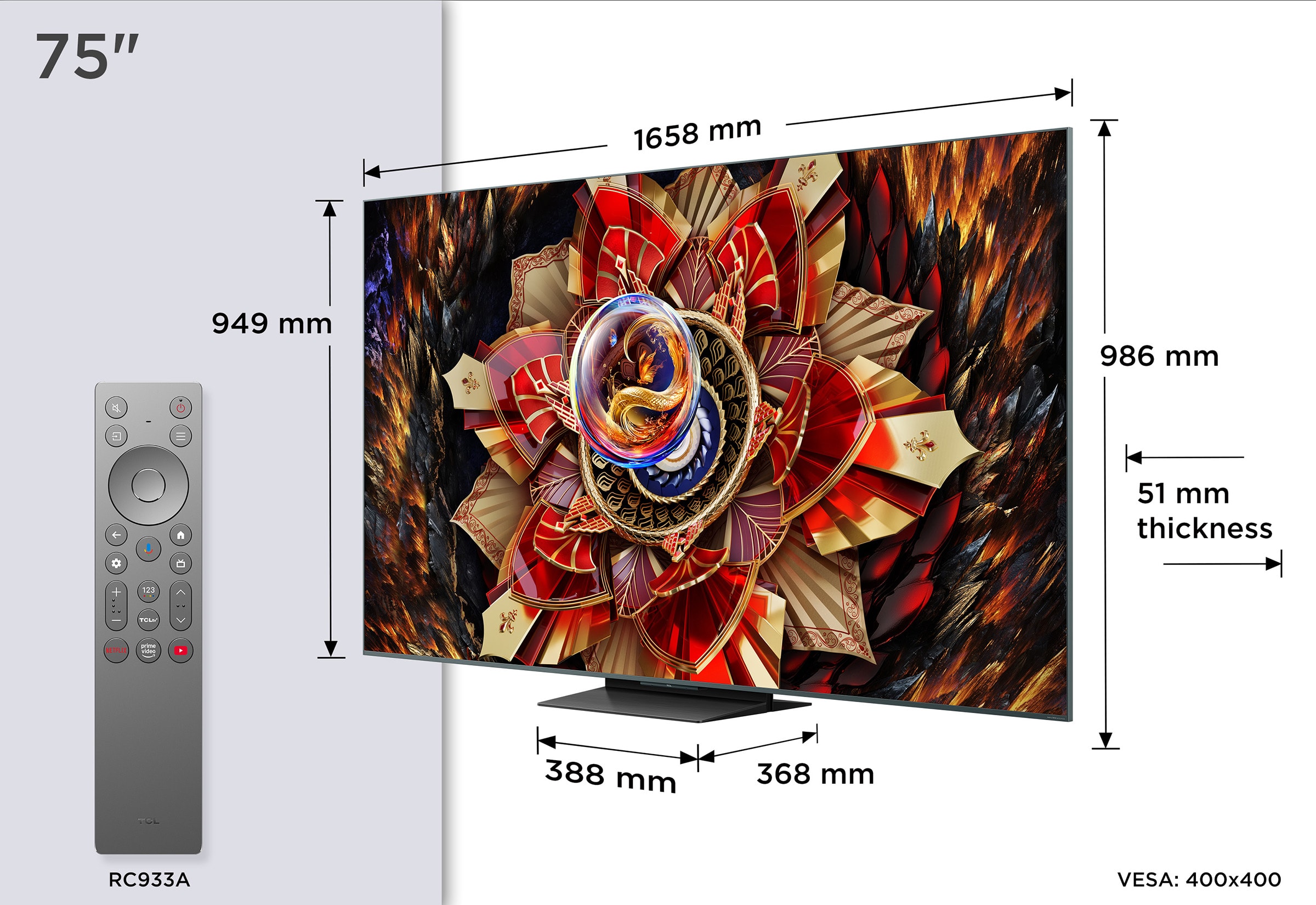 TV Mini LED 4K 189 cm TCL - 75C9K TV Mini LED 4K 189 cm TCL - 75C9K