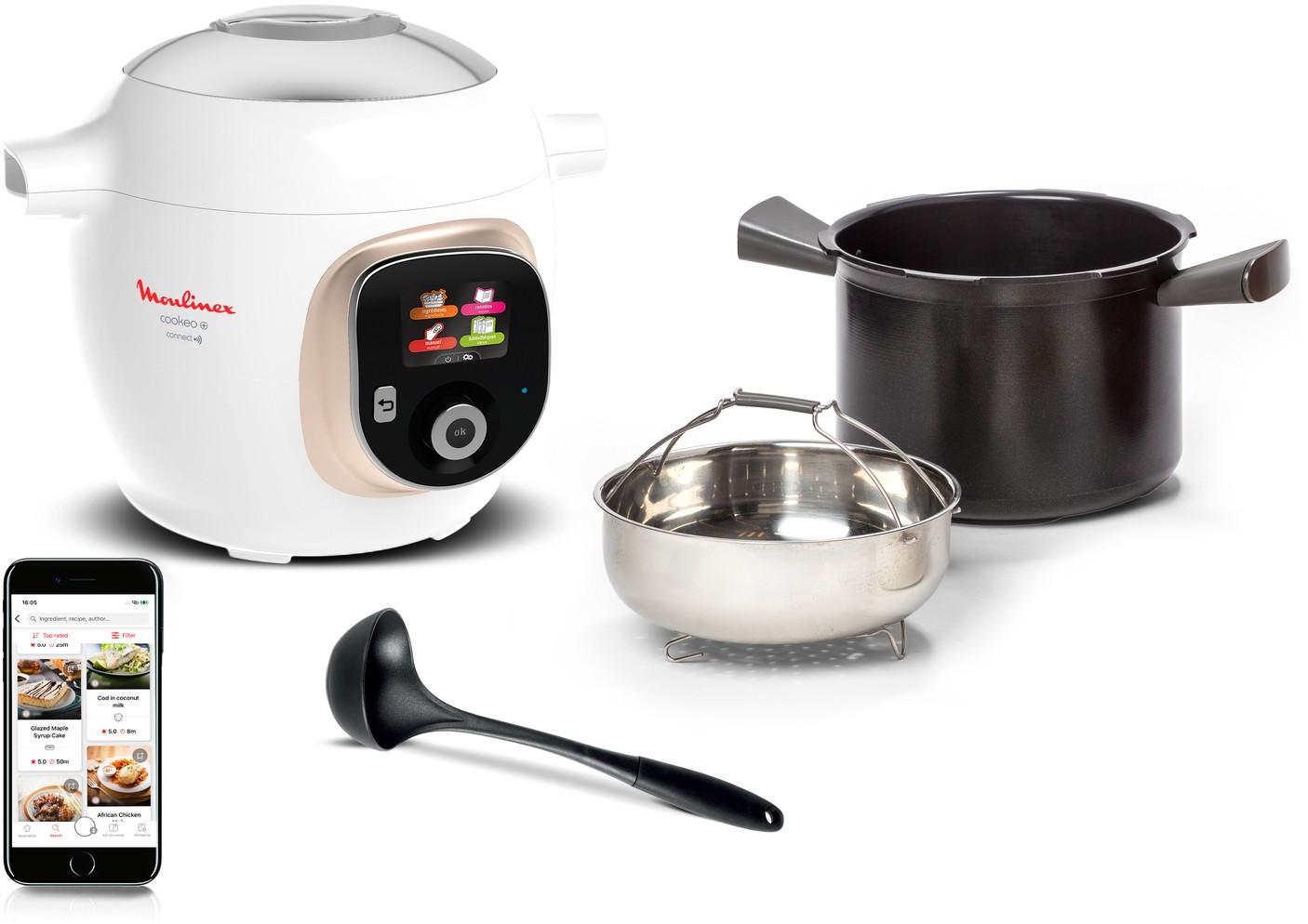 Multicuiseur MOULINEX Cookeo + Connect 6L Blanc - CE86DA10
