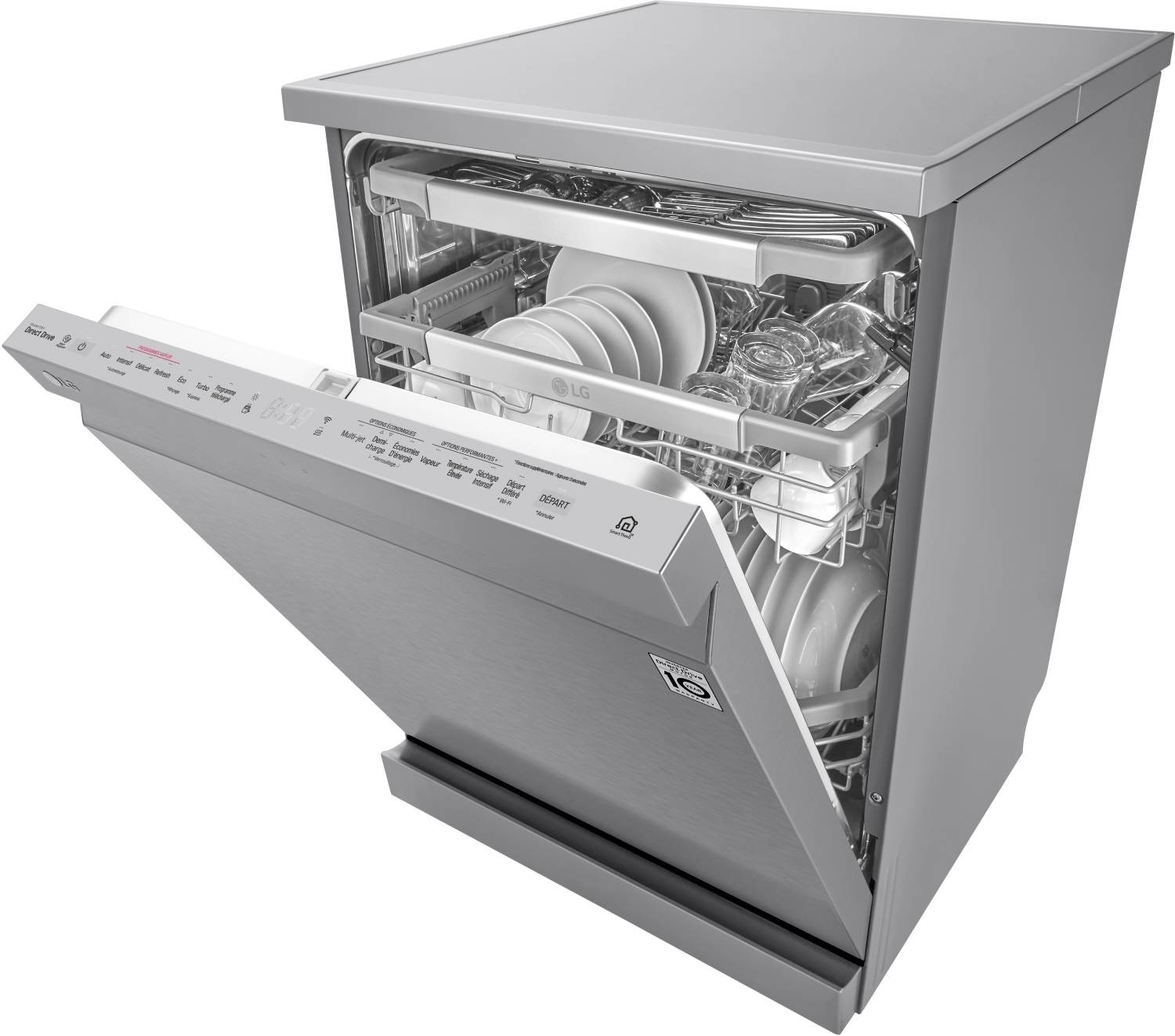 LG Lave vaisselle 60 cm QuadWash TrueSteam 14 couverts - DF455HSS