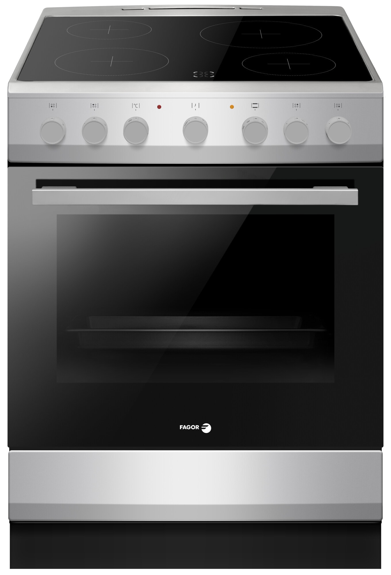 Cuisiniere vitroceramique FAGOR 4 foyers 60 cm Inox FACV3004S