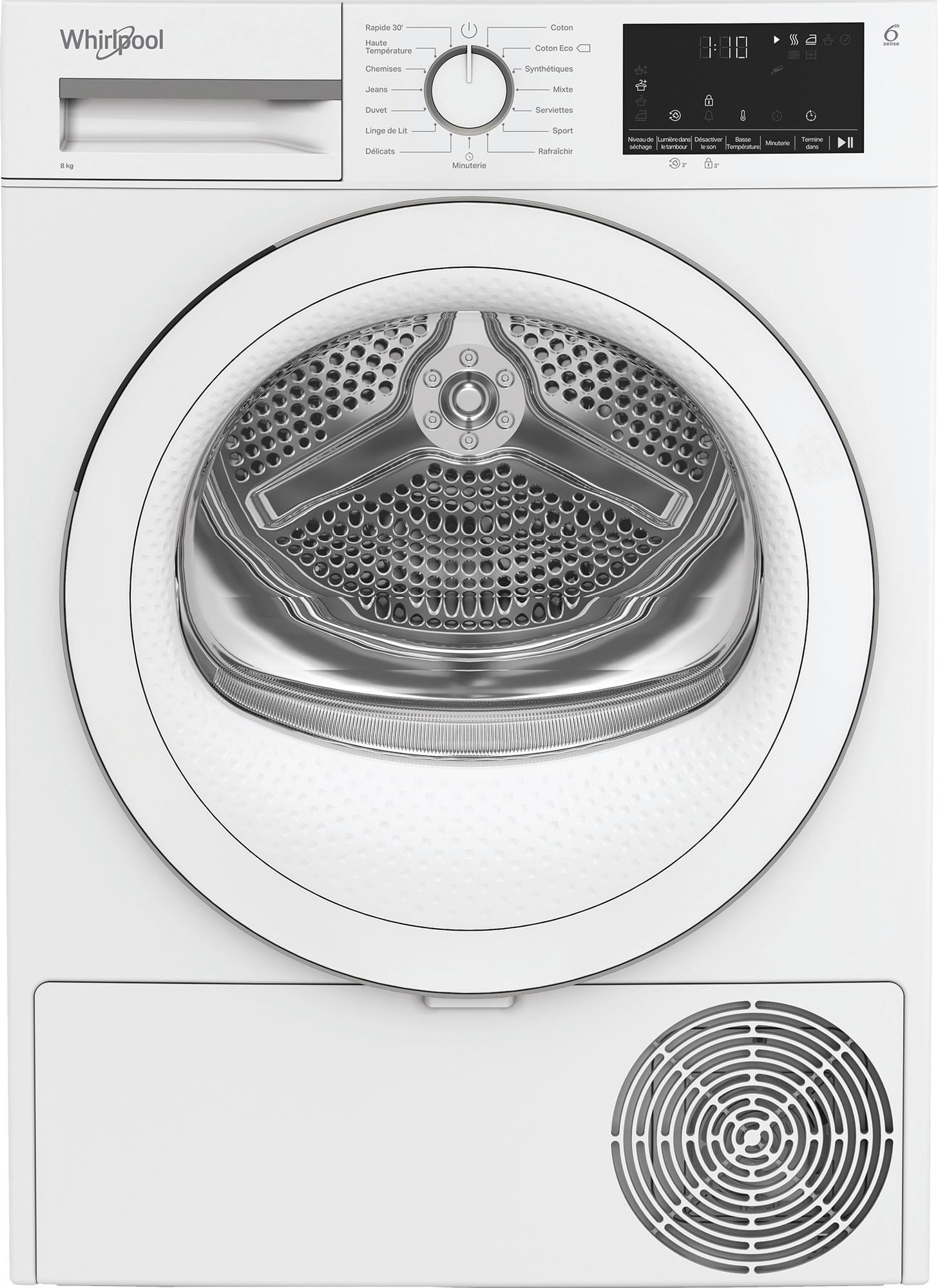 Sèche-linge pompe à chaleur WHIRLPOOL 8kg Blanc CWSD83MWWSFR