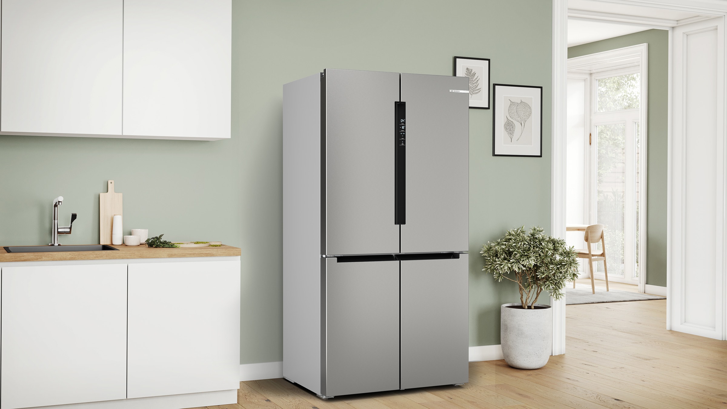 Réfrigérateur 4 portes BOSCH Série 4, Froid No Frost, 605L, Inox - KFN96VPEA Réfrigérateur 4 portes BOSCH Série 4, Froid No Frost, 605L, Inox - KFN96VPEA