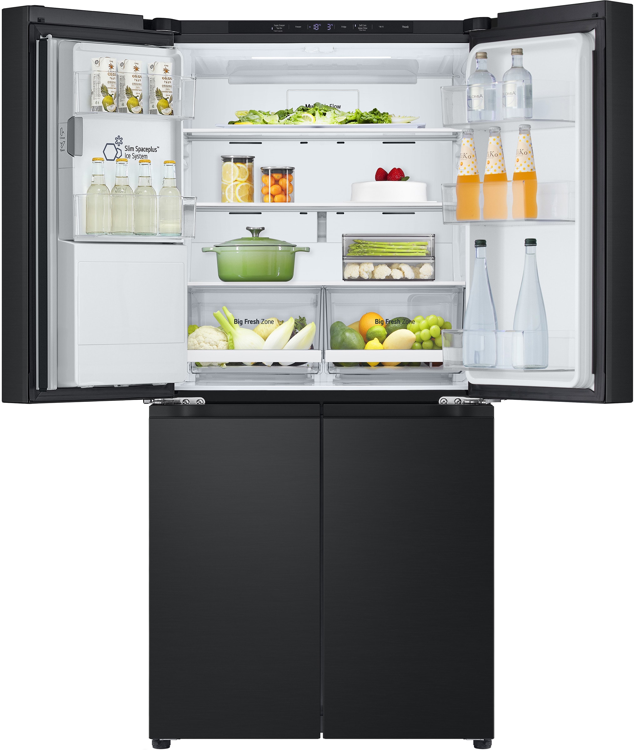 Réfrigérateur 4 portes LG , Froid ventilé, 506L, Noir - GML860EPFE Réfrigérateur 4 portes LG , Froid ventilé, 506L, Noir - GML860EPFE