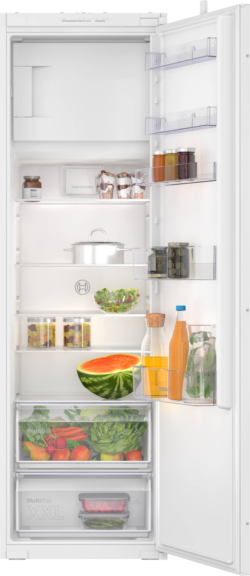 Réfrigérateur encastrable 1 porte BOSCH 280L Froid Statique et Brassé KIL82NSE0