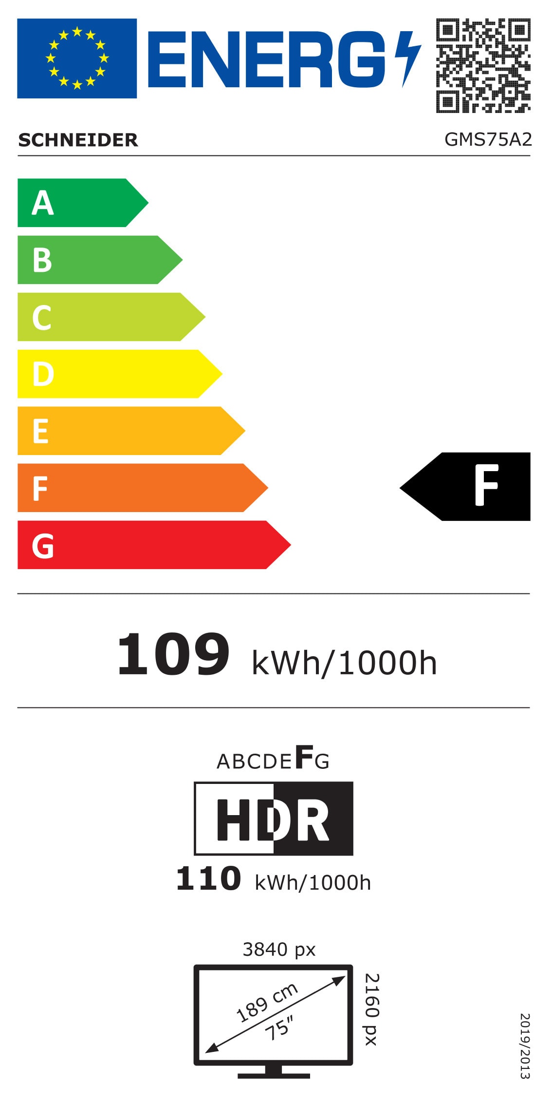 TV LED 4K 189 cm SCHNEIDER UHD 75" 60 Hz - GMS75A2 TV LED 4K 189 cm SCHNEIDER UHD 75" 60 Hz - GMS75A2