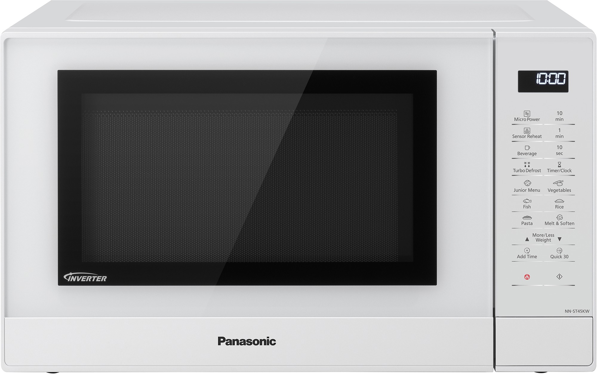 PANASONIC Micro ondes Décongelation turbo 1000W 32L Blanc - NNST45KWEPG