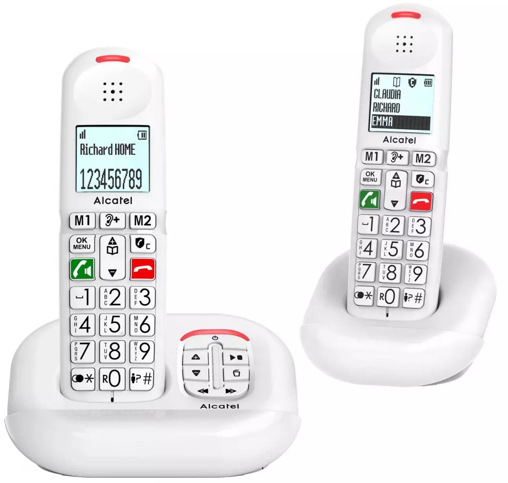 Téléphone sans fil ALCATEL 50min 100 contacts Blanc XL685VOICEDUOBLANC