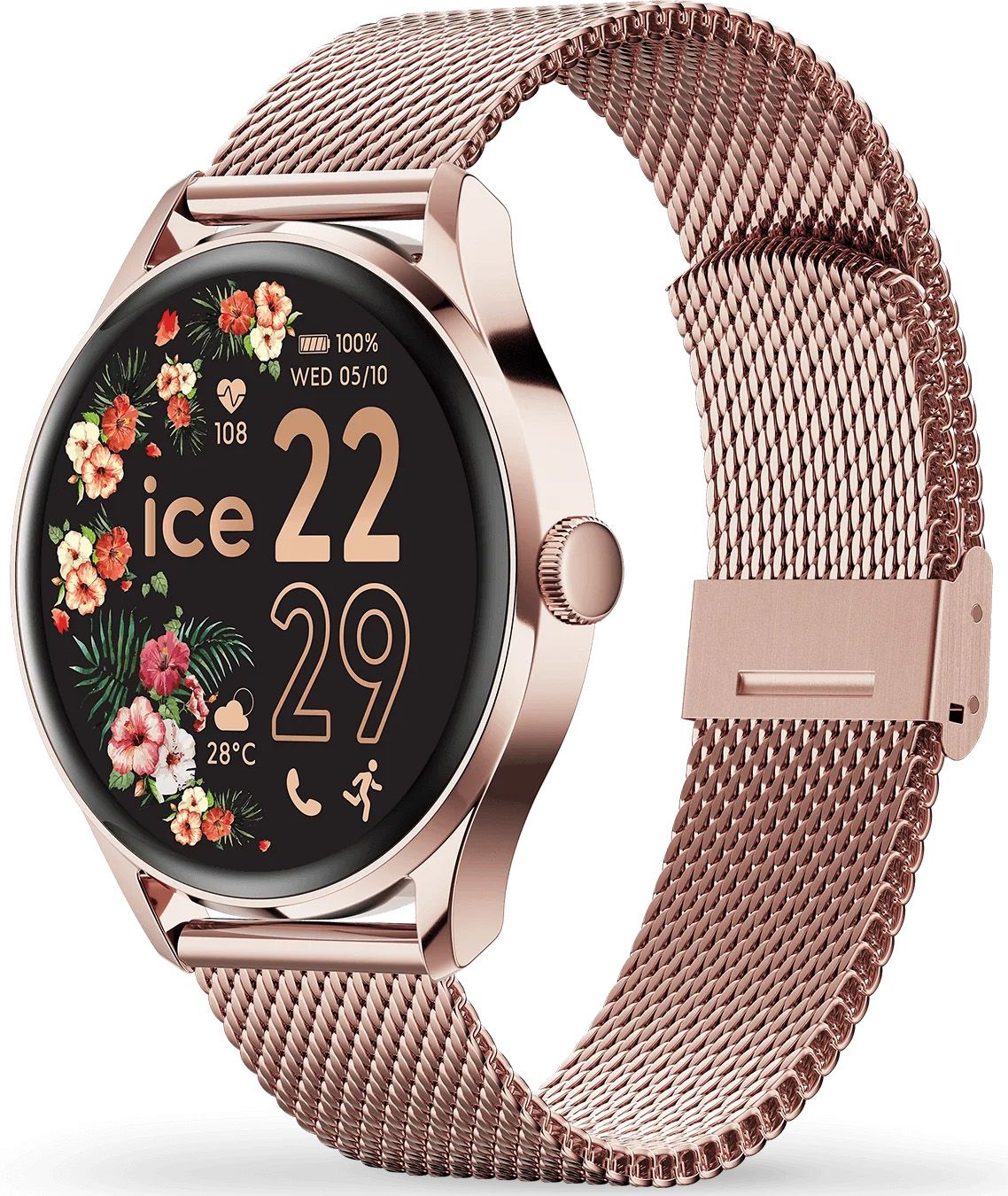 Montre connectée ICE WATCH Ice Smart 2.0 39mm Bluetooth Or rose - ICESMART2ROSEROUNDM