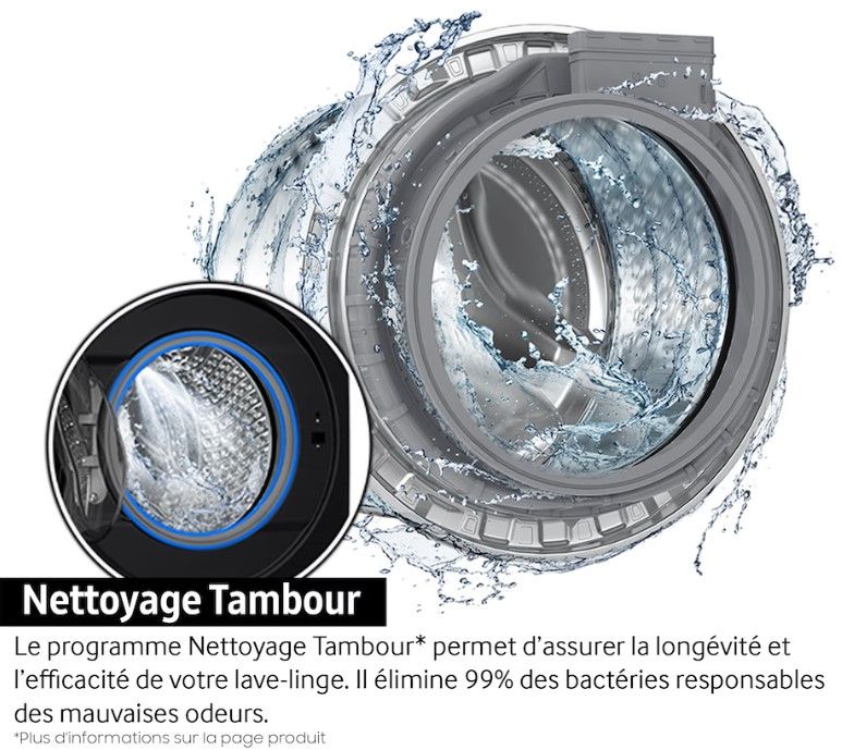 Lave linge Frontal SAMSUNG 8kg 1400trs/min Blanc - WW80FG3M05TW