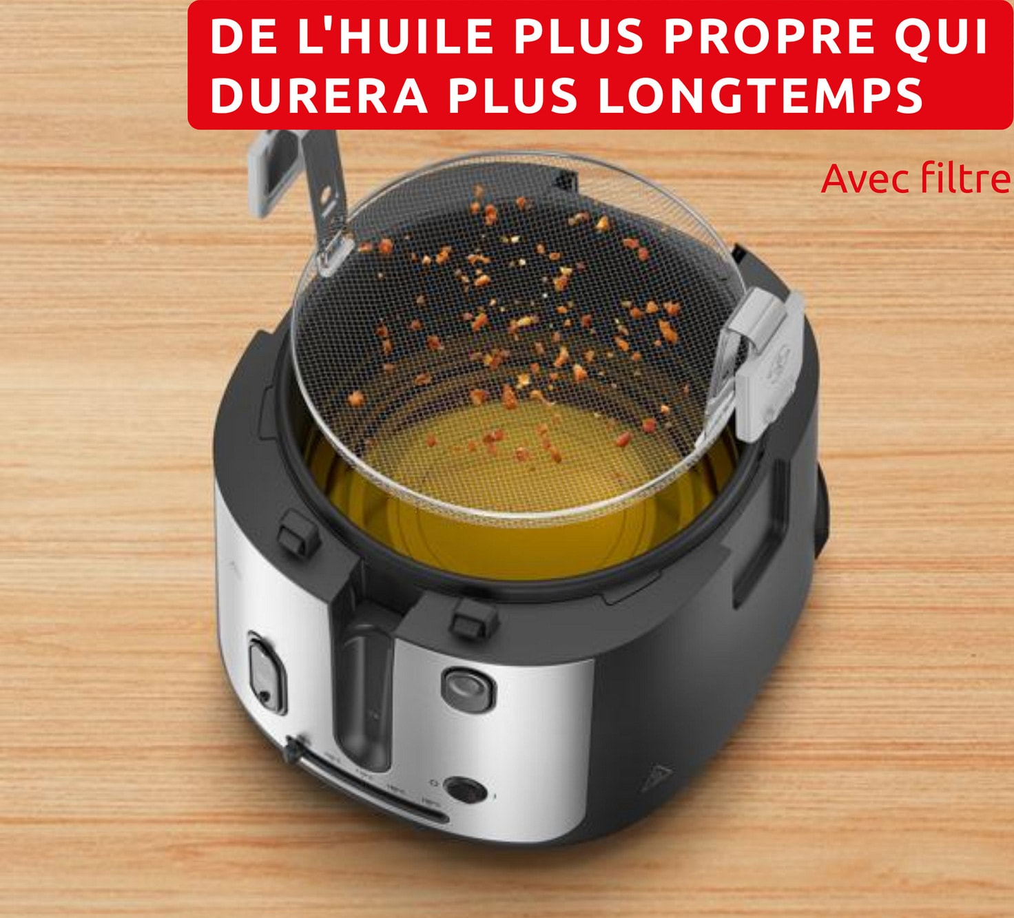Friteuse MOULINEX 1.2KG 2.1L 1900W Métal - AF2588E0
