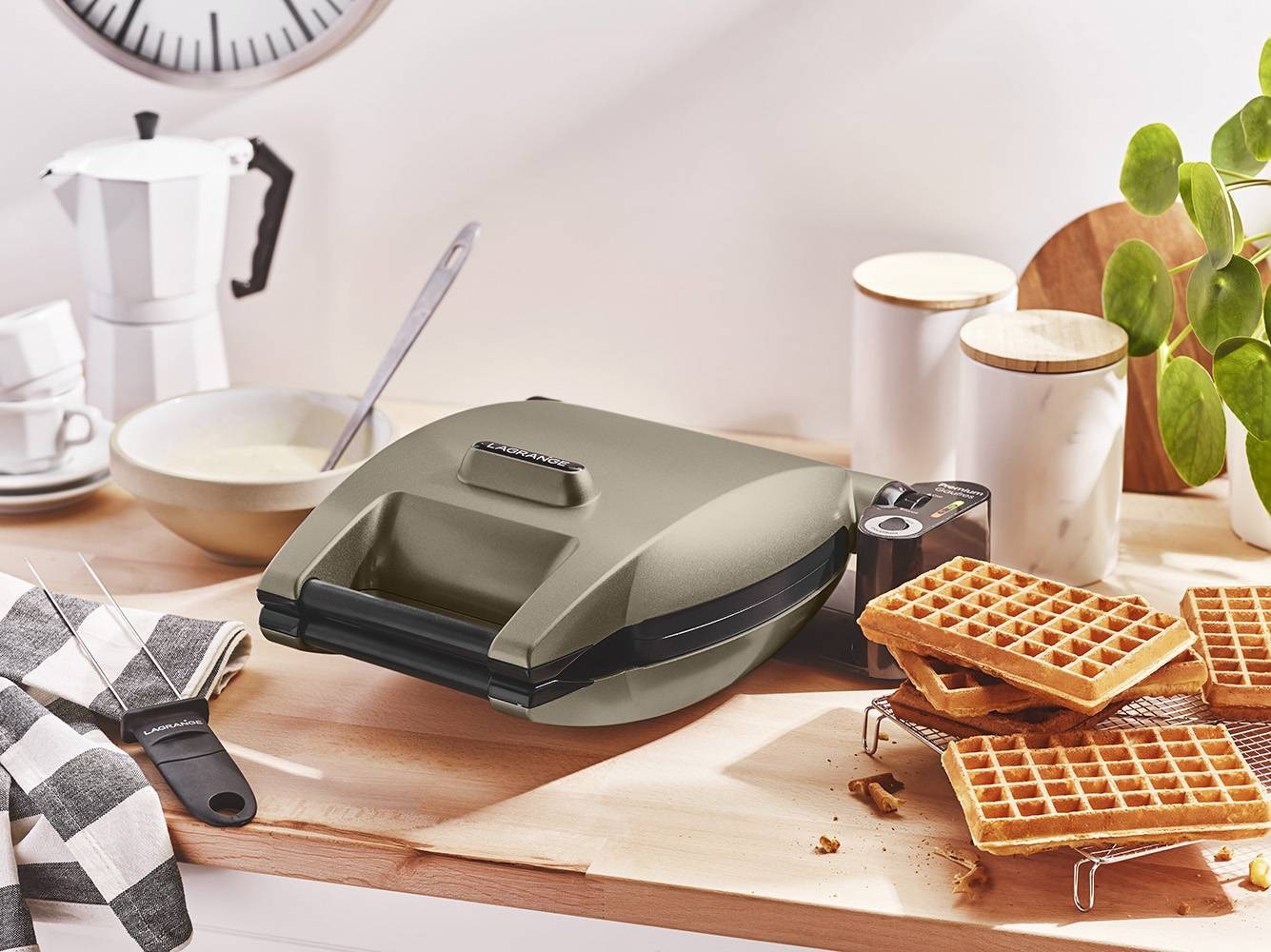 Gaufrier LAGRANGE , Premium, 1200W, Taupe - 019424