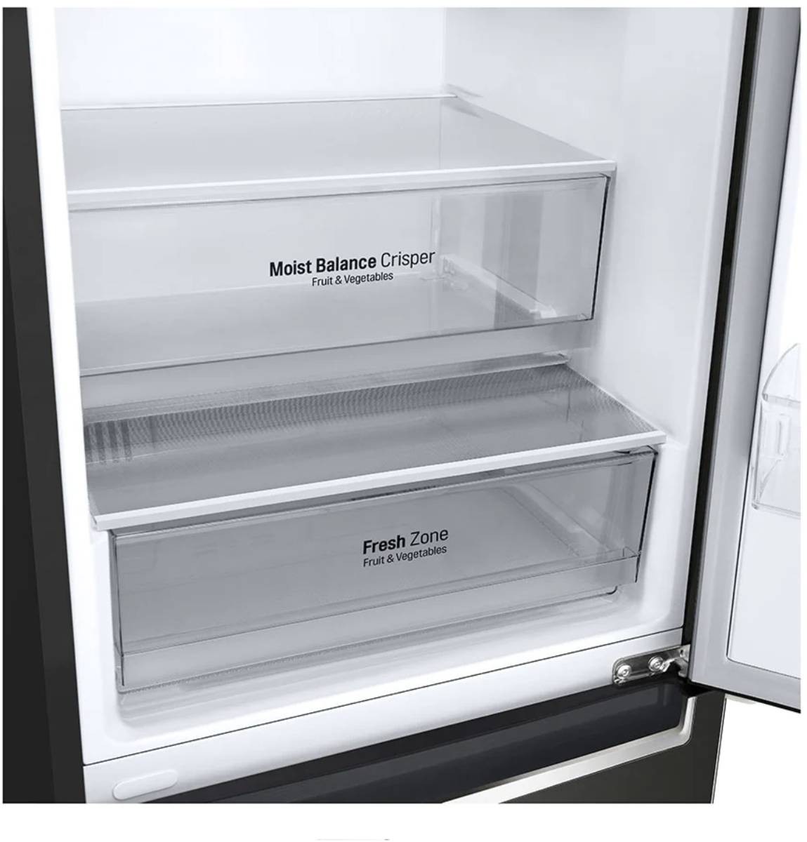 LG Réfrigérateur congélateur bas Door Cooling+ 341L Noir - GBB61BLJEN