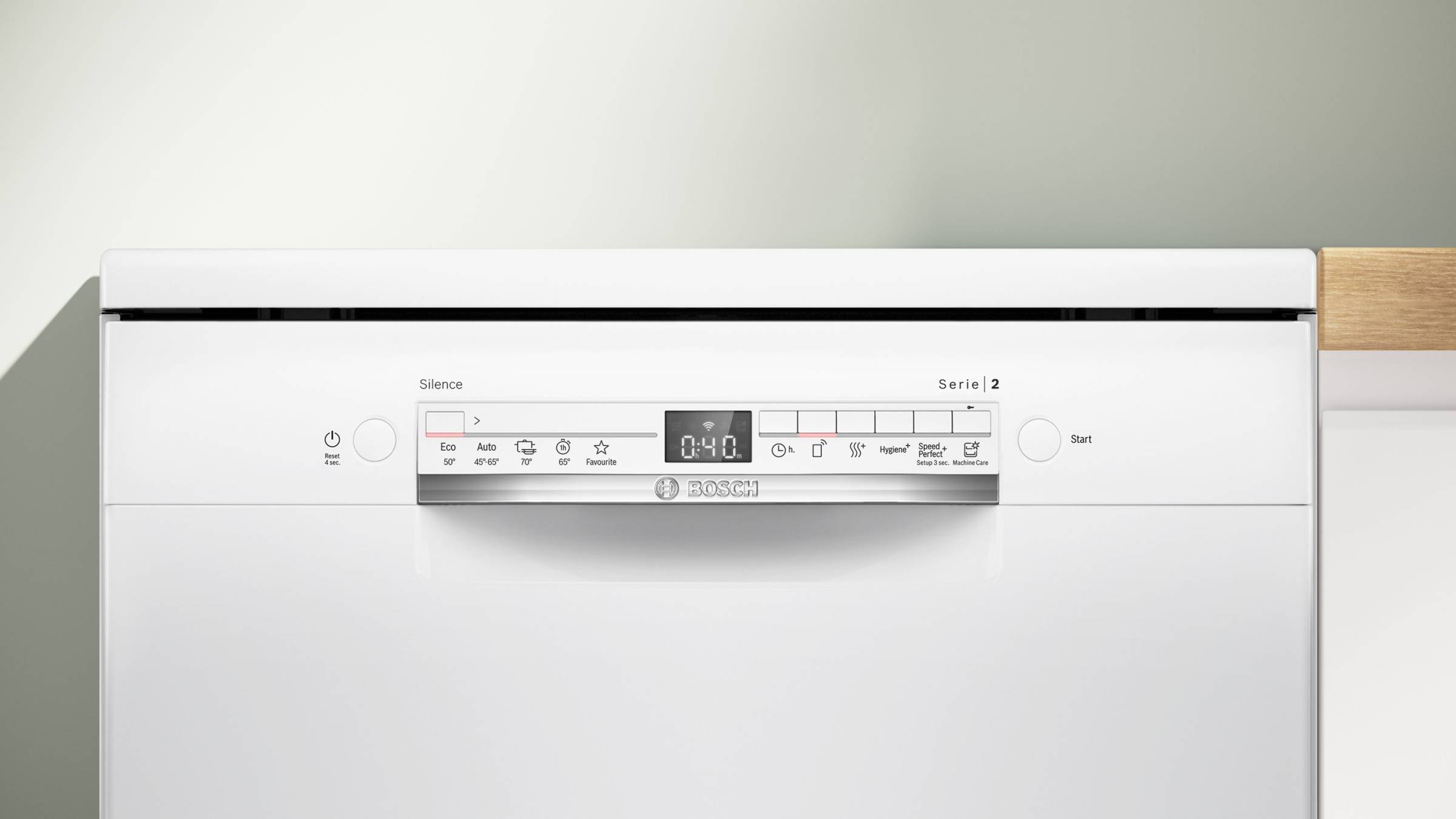 Lave vaisselle 60 cm BOSCH Home connect 13 couverts 46dB Blanc - SMS2HTW03F