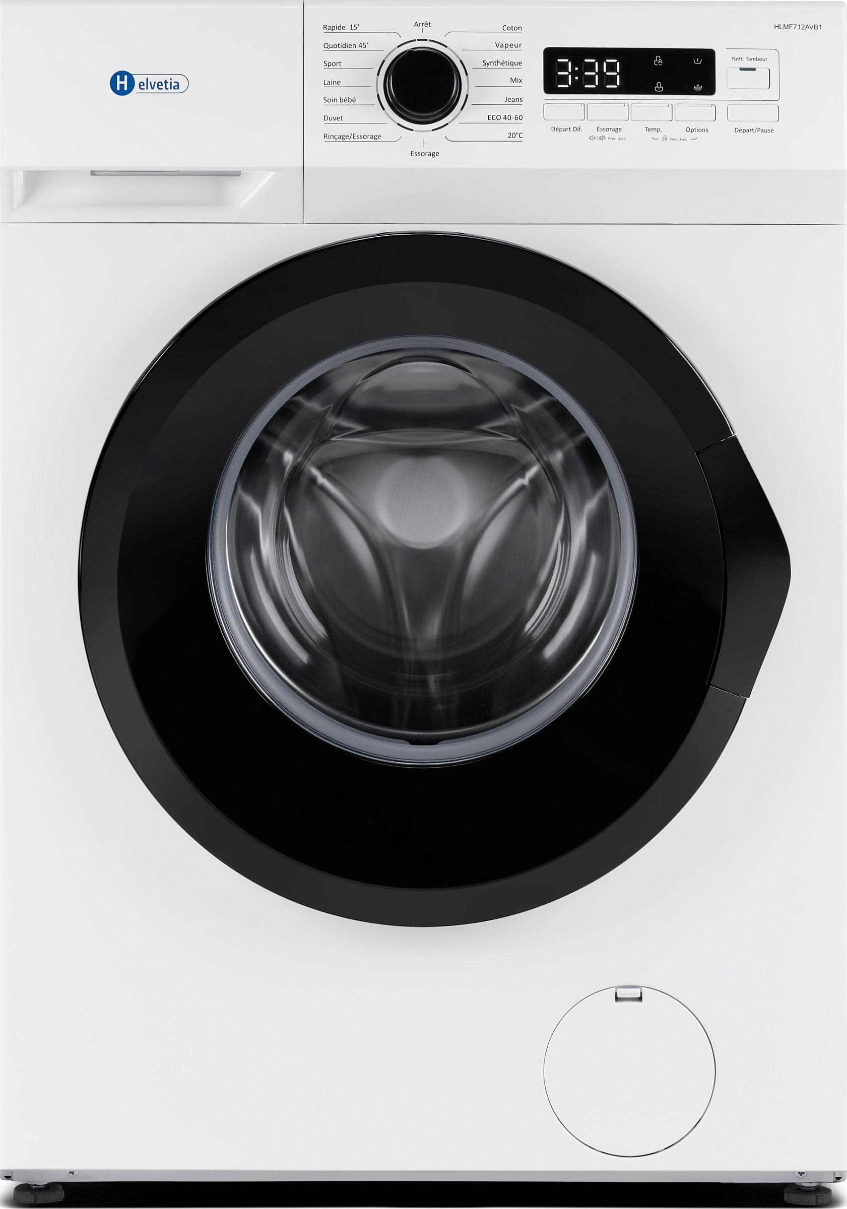 Lave linge Frontal HELVETIA  HLMF712AVB1