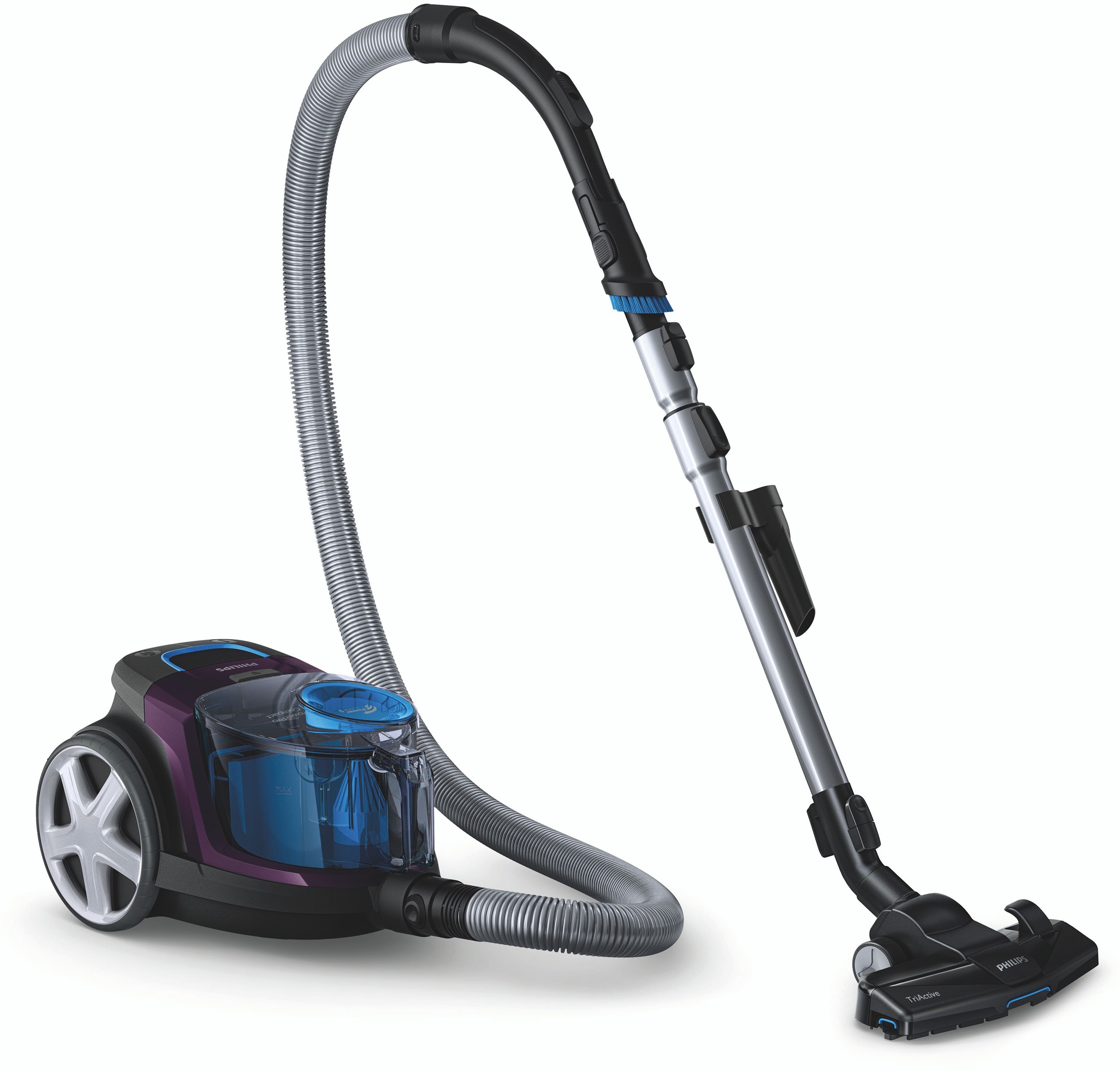 Aspirateur traîneau PHILIPS , PowerPro Compact, sans sac, 750W, Violet - FC9333/09