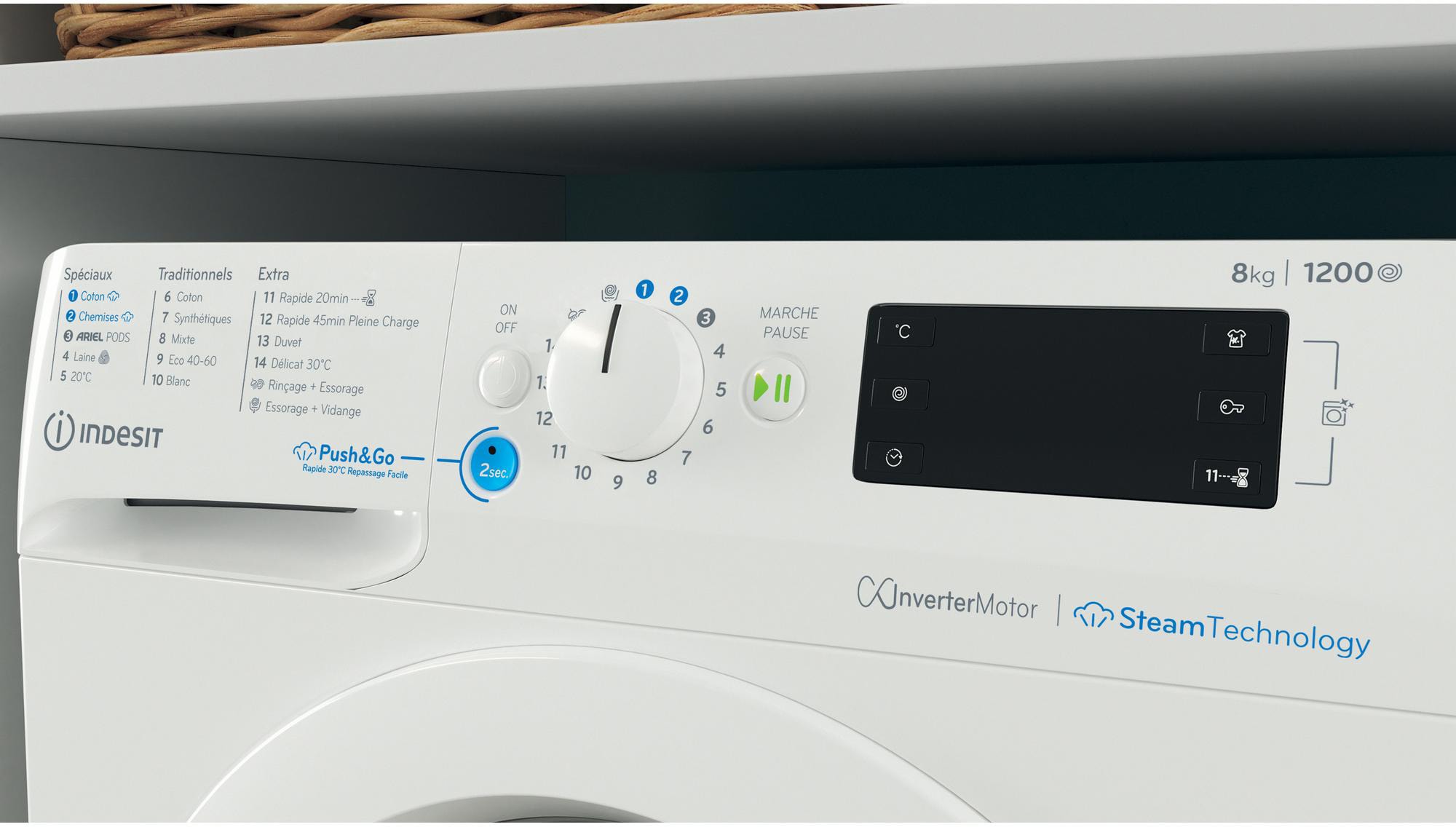 Lave linge Frontal INDESIT  - BWE81295XWVFR
