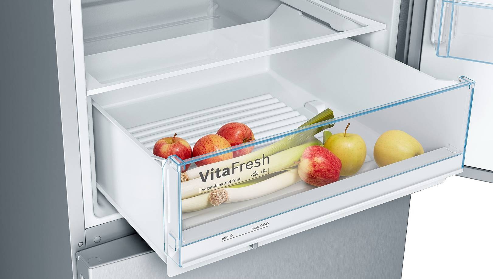 BOSCH Réfrigérateur congélateur bas Froid brassé Low Frost 500L inox - KGV58VLEAS