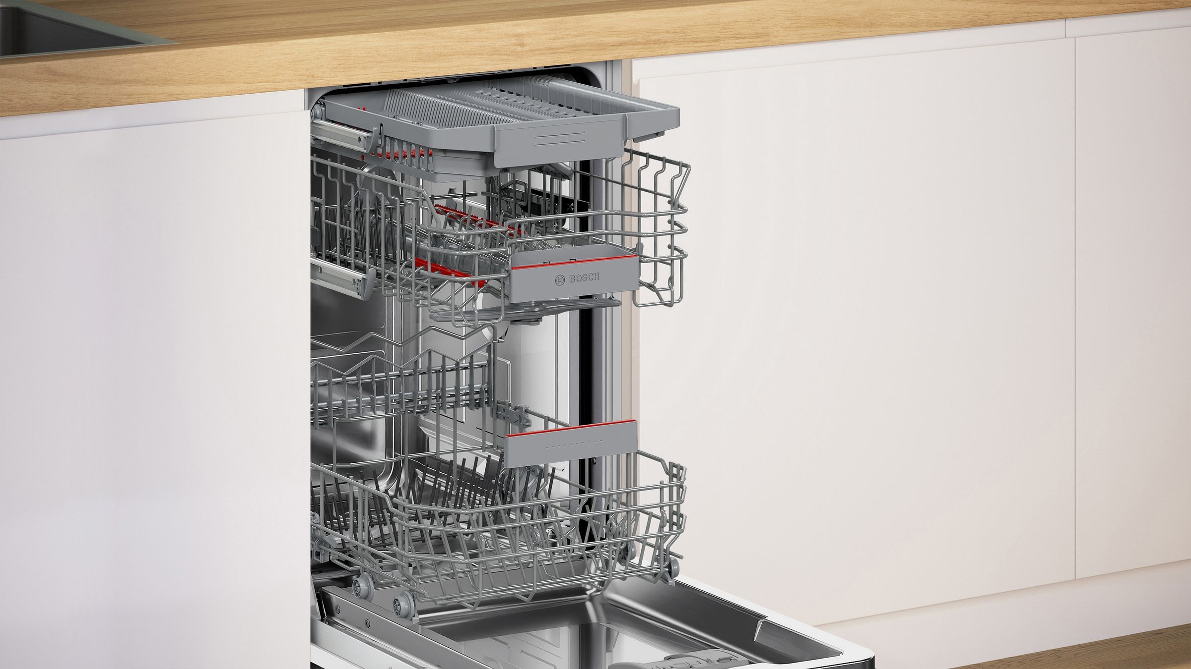 Lave vaisselle encastrable 45 cm BOSCH Connecté 10 couverts 44dB Inox - SPI4HMS13E