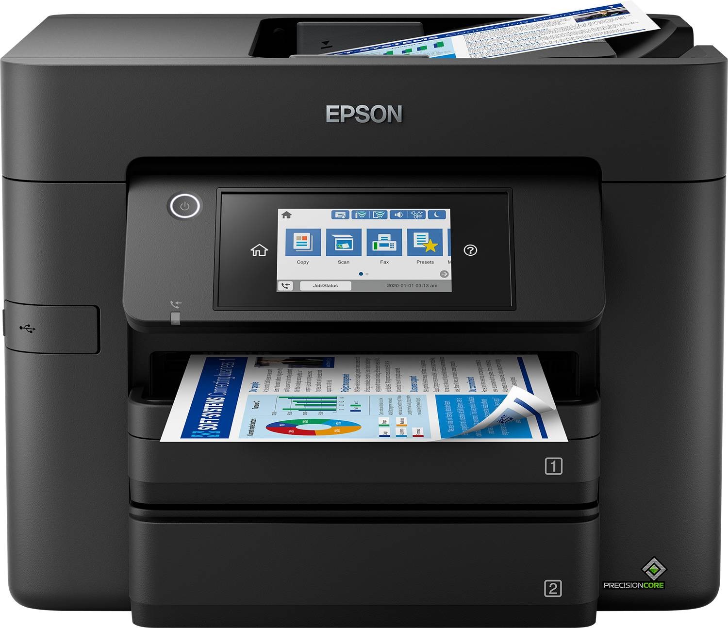 EPSON Imprimante jet d'encre WorkForce Pro WF-4830DWF 4 en 1 Noir WF-4830DWF EPSON Imprimante jet d'encre WorkForce Pro WF-4830DWF 4 en 1 Noir WF-4830DWF