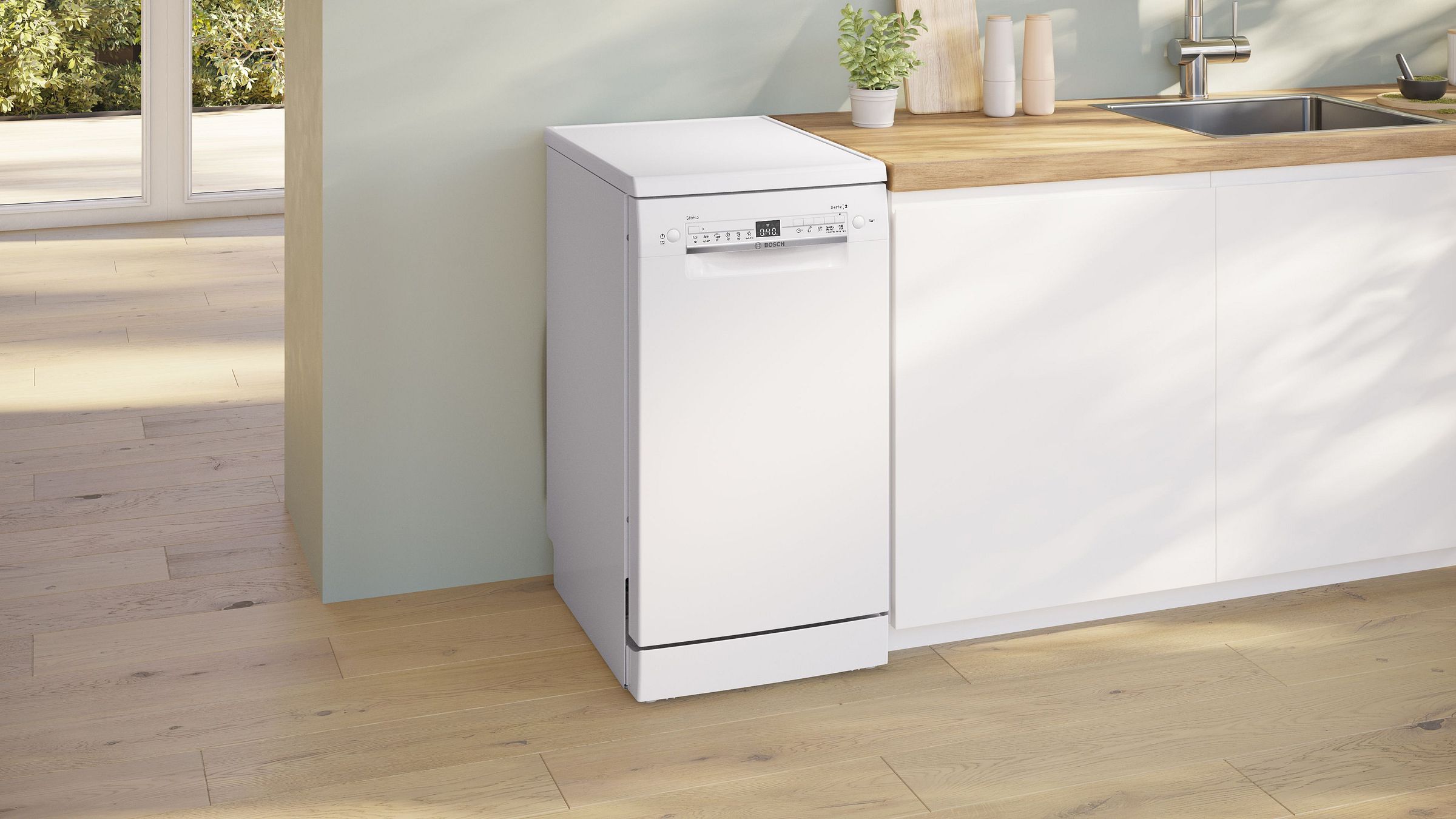 Lave vaisselle 45 cm BOSCH Connecté 10 couverts 46dB Blanc - SPS2HKW55E