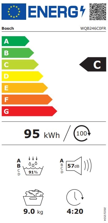 Sèche linge Condensation BOSCH Série 8, Smart Dry, 9kg, Blanc - WQB246C0FR Sèche linge Condensation BOSCH Série 8, Smart Dry, 9kg, Blanc - WQB246C0FR