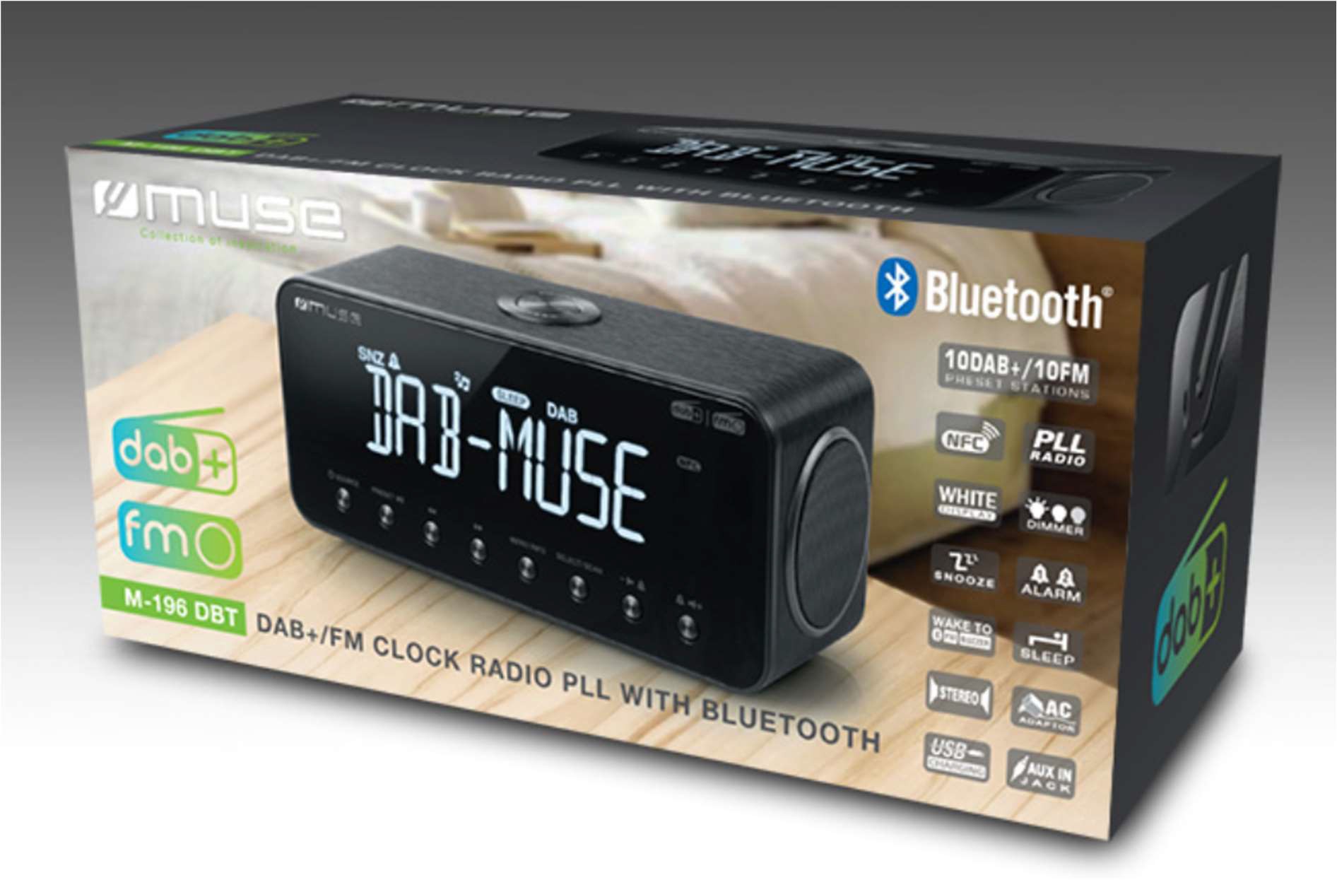 Radio réveil MUSE  - M-196DBT