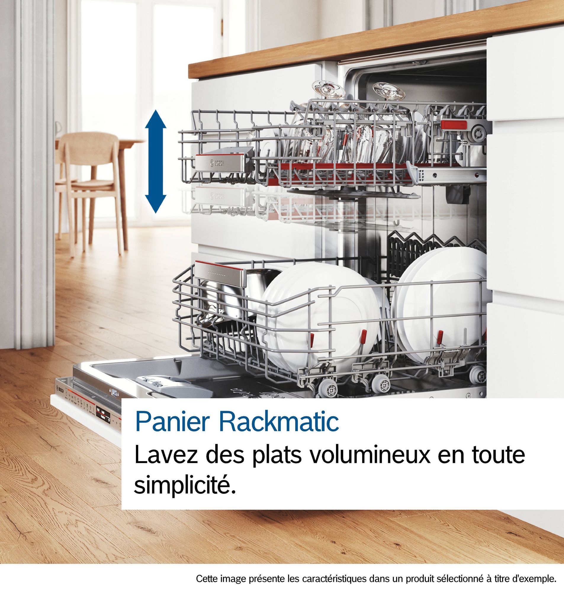 Lave vaisselle tout integrable 60 cm BOSCH Home Connect 13 couverts 42dB Blanc - SMV6ECX23E