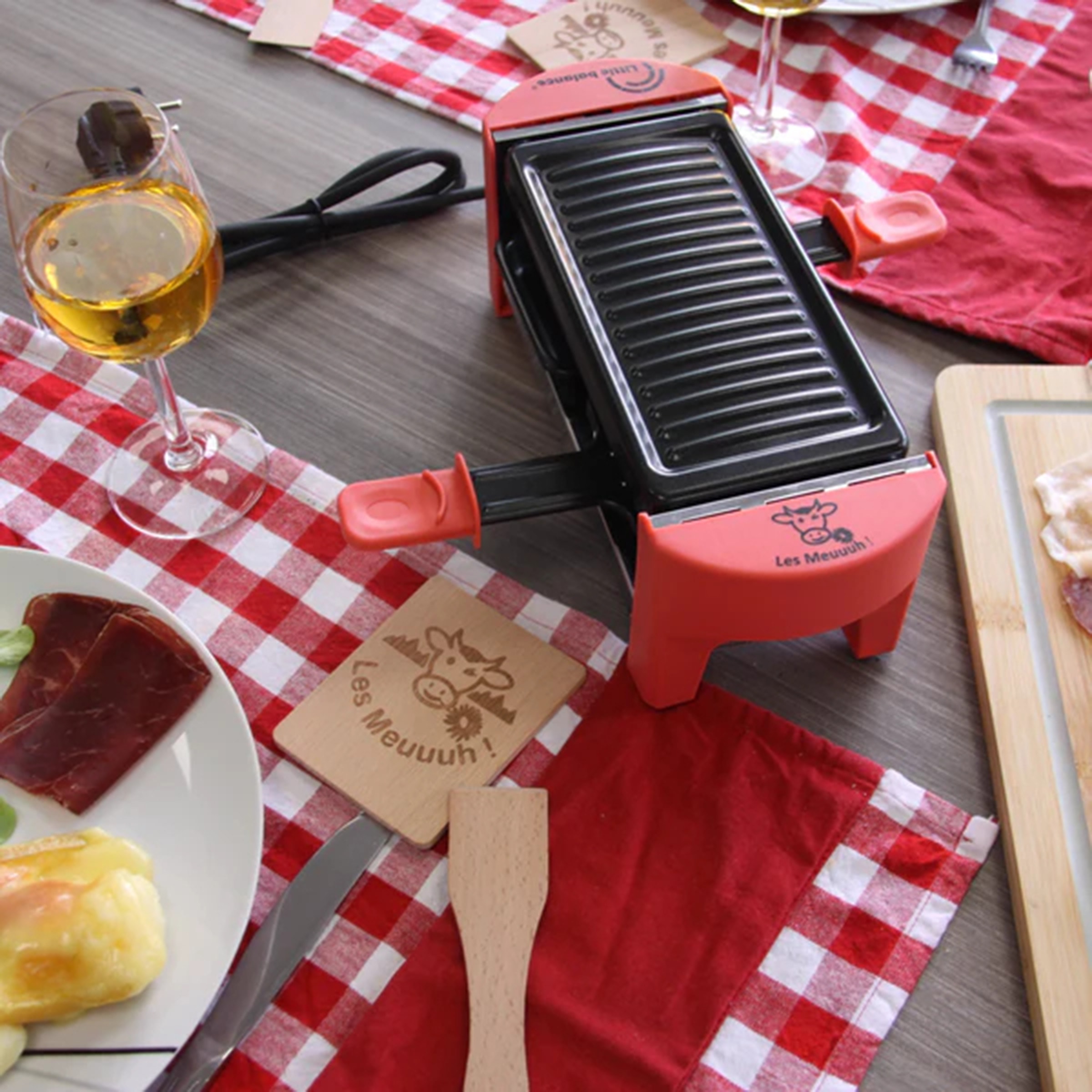 Raclette Multifonction LITTLE BALANCE 2 personnes 320W Rouge - 8631
