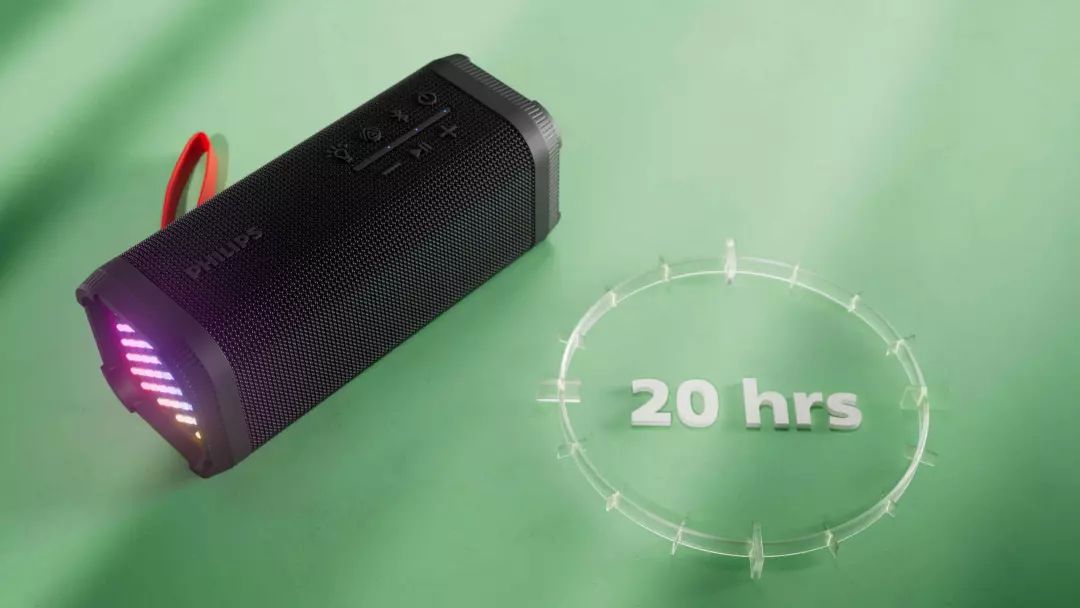 Enceinte portative PHILIPS 20W 20h IPX5 LED RGB Noir - TAS2000B/00
