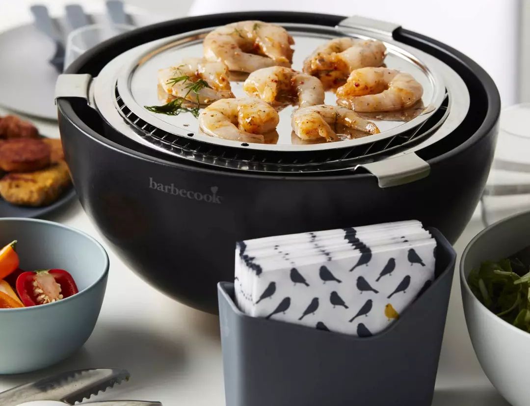 Barbecue charbon BARBECOOK 31cm 4 personnes Acier inoxydable Noir - BC-CHA-1066