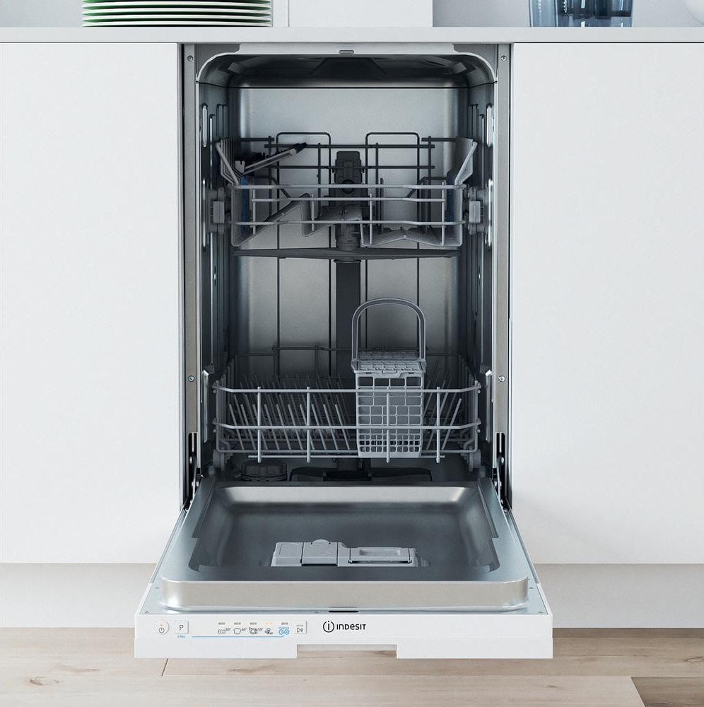Lave vaisselle tout integrable 45 cm INDESIT Moteur Inverter 10 couverts 47dB - IN2IKE107