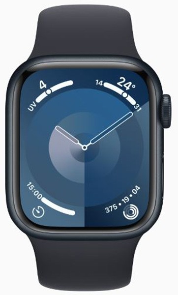 APPLE Montre connectée Watch Série 9 GPS 45mm aluminium Noire - WATCH9-MR9A3QF