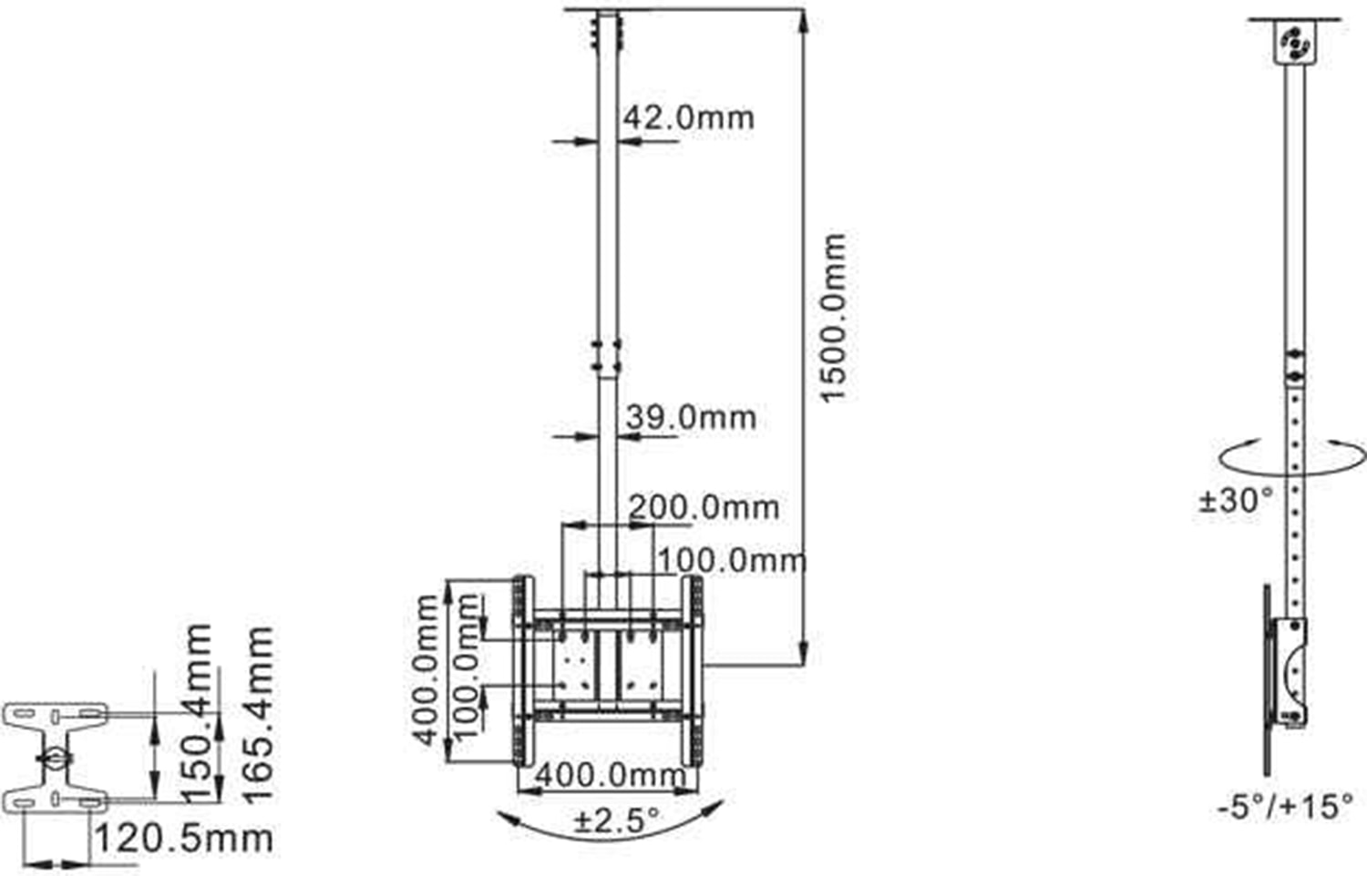Support plafond MULTIBRACKETS  - KC-MB-SP5460