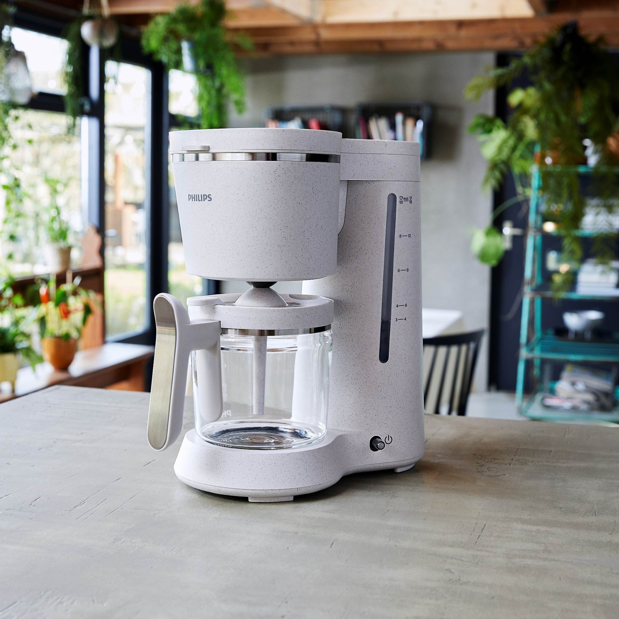 Cafetière PHILIPS à filtre, Série 5000, Eco Concious Edition, 1,2L, Blanc - HD5120/00