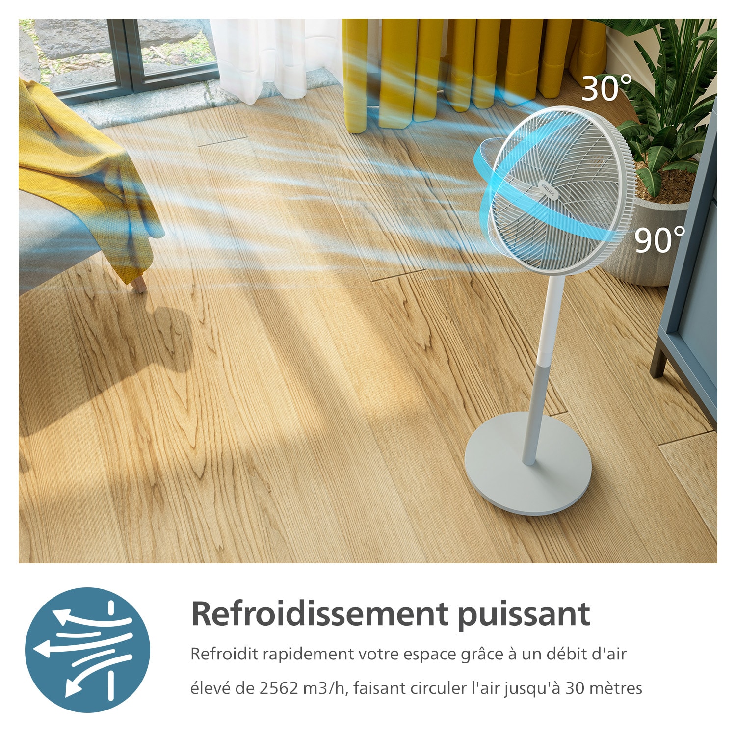 Ventilateur sur pied PHILIPS - CX2550/00 Ventilateur sur pied PHILIPS - CX2550/00