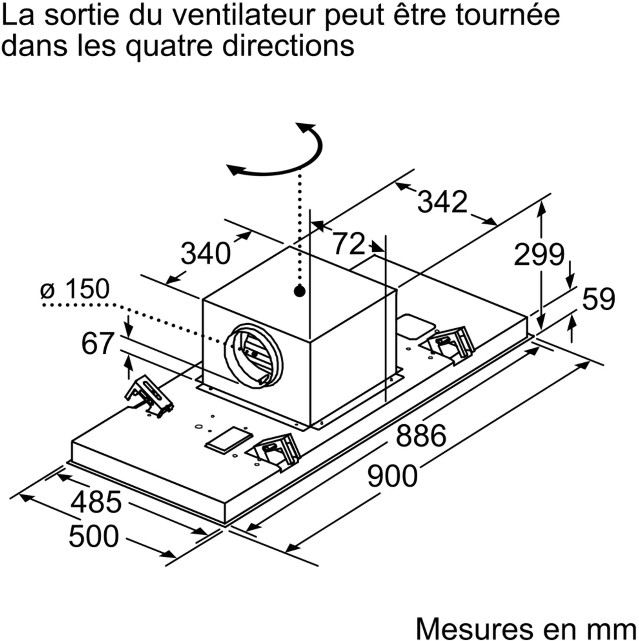 Hotte de plafond SIEMENS - LR97CBS20 Hotte de plafond SIEMENS - LR97CBS20