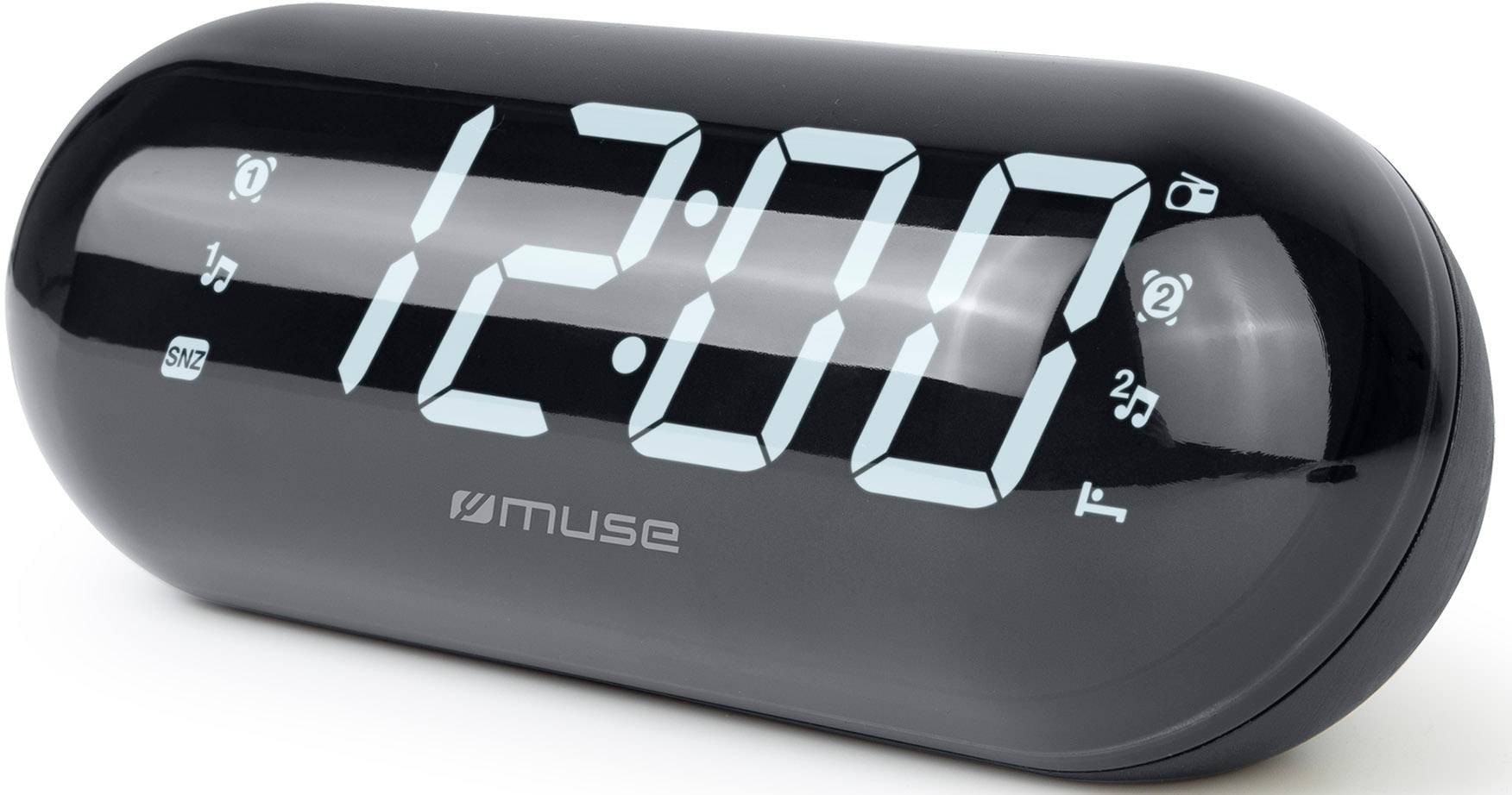 Radio réveil MUSE PLL Intensité réglable Noir M-19GL