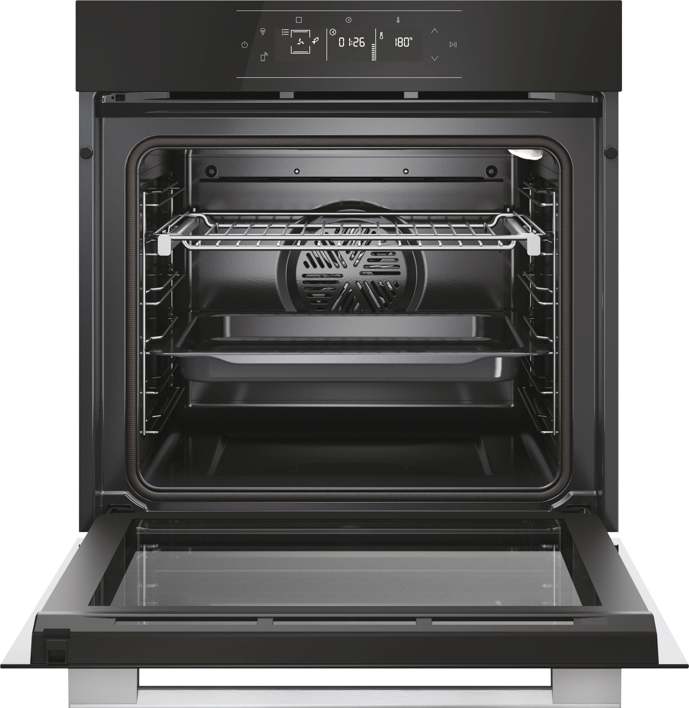 Four encastrable pyrolyse ROSIERES Chaleur pulsée 78 L Noir Inox - RO6H5G3YTX