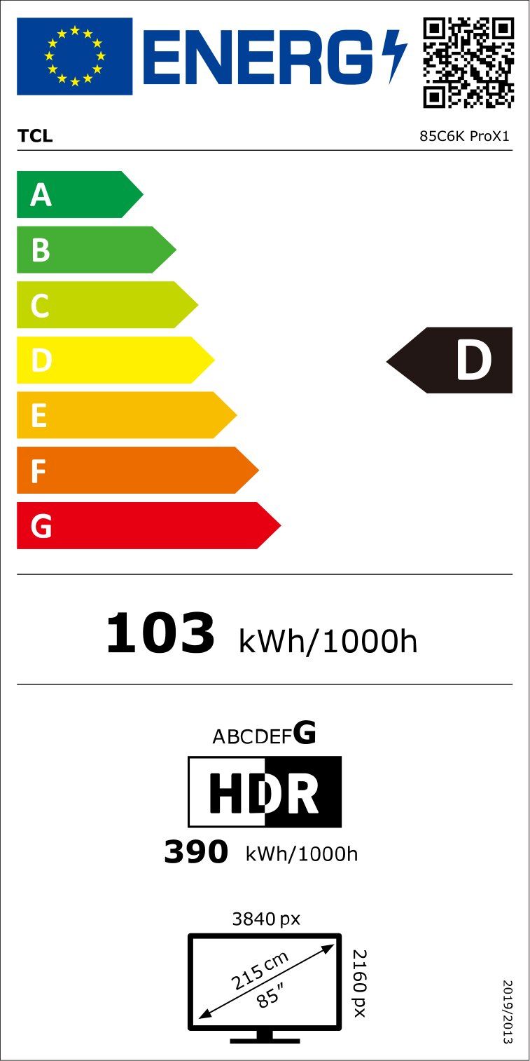 TV Mini LED 4K 214 cm TCL  - 85C6KPRO