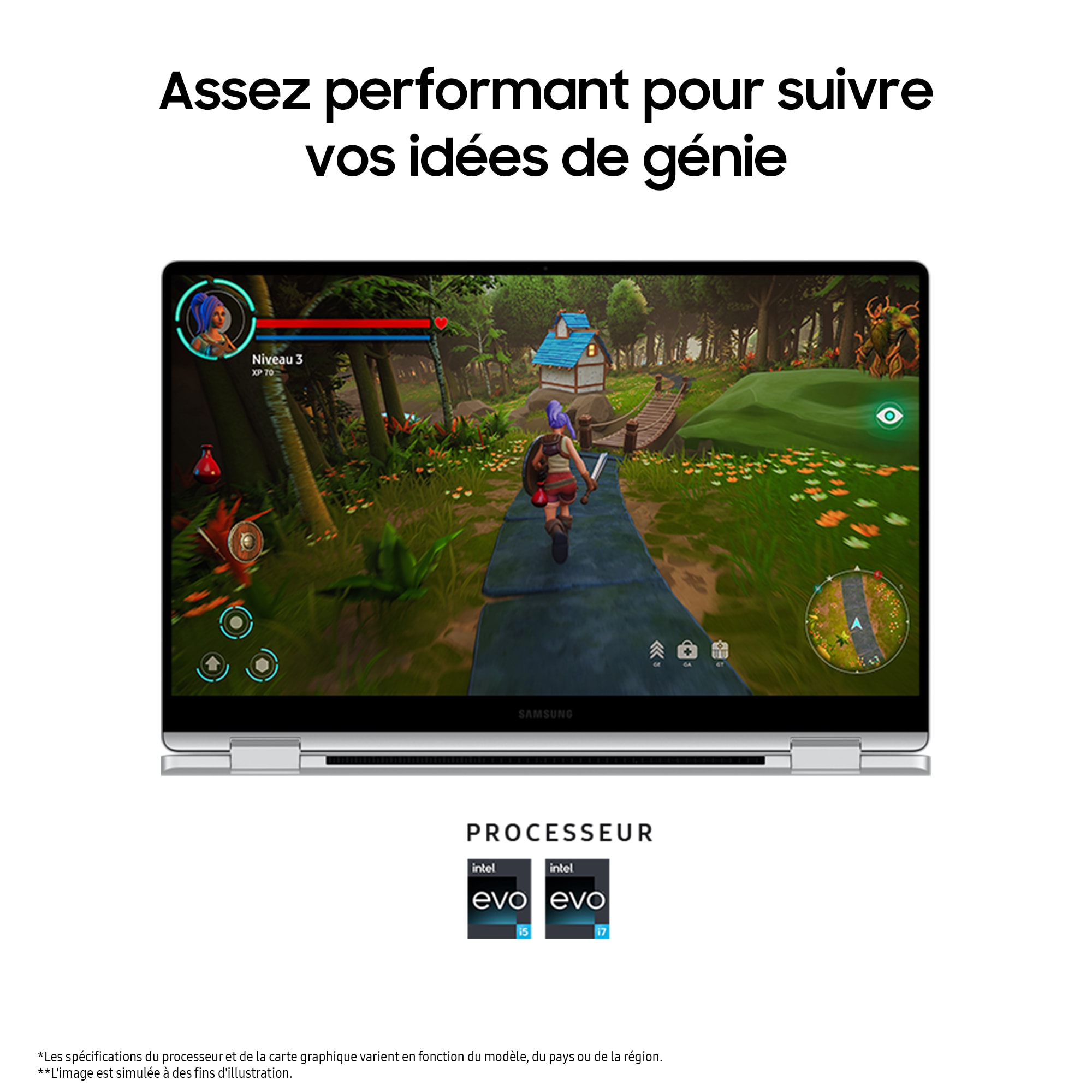 Ordinateur portable tactile SAMSUNG  - NP750QGK-KS1FR