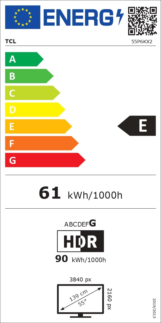 TV LED 4K 139 cm TCL - 55P6K TV LED 4K 139 cm TCL - 55P6K