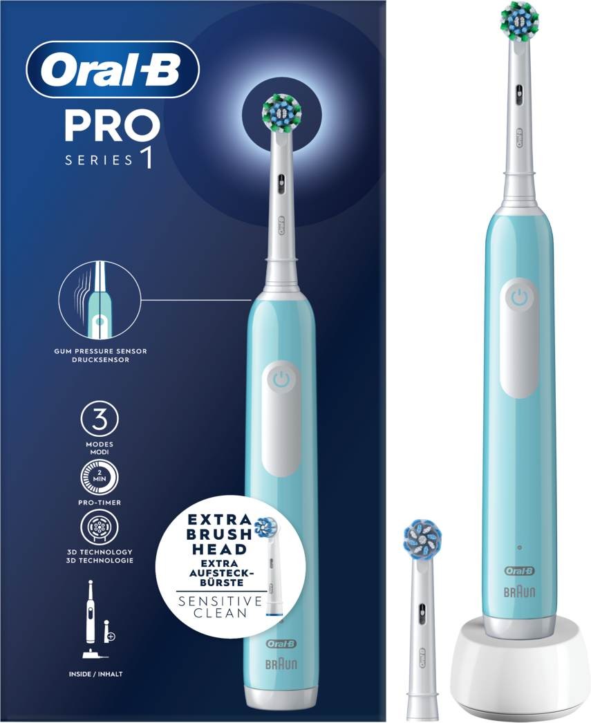 ORAL-B Brosse à dent électrique Oral-B Pro 1 Bleue Cross Action + 1 brossette  CROSSACTIONBLEUE