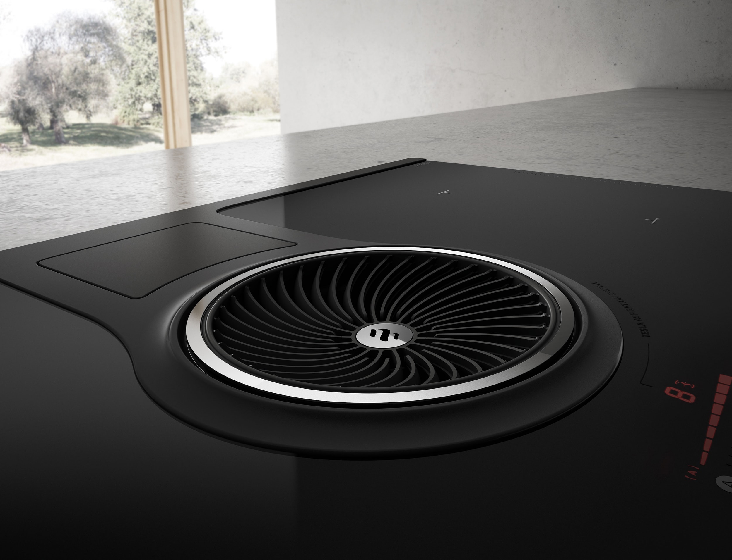 Plaque induction ELICA 4 foyers dont 2 extensibles 83cm Noir - PRF0120975 Plaque induction ELICA 4 foyers dont 2 extensibles 83cm Noir - PRF0120975