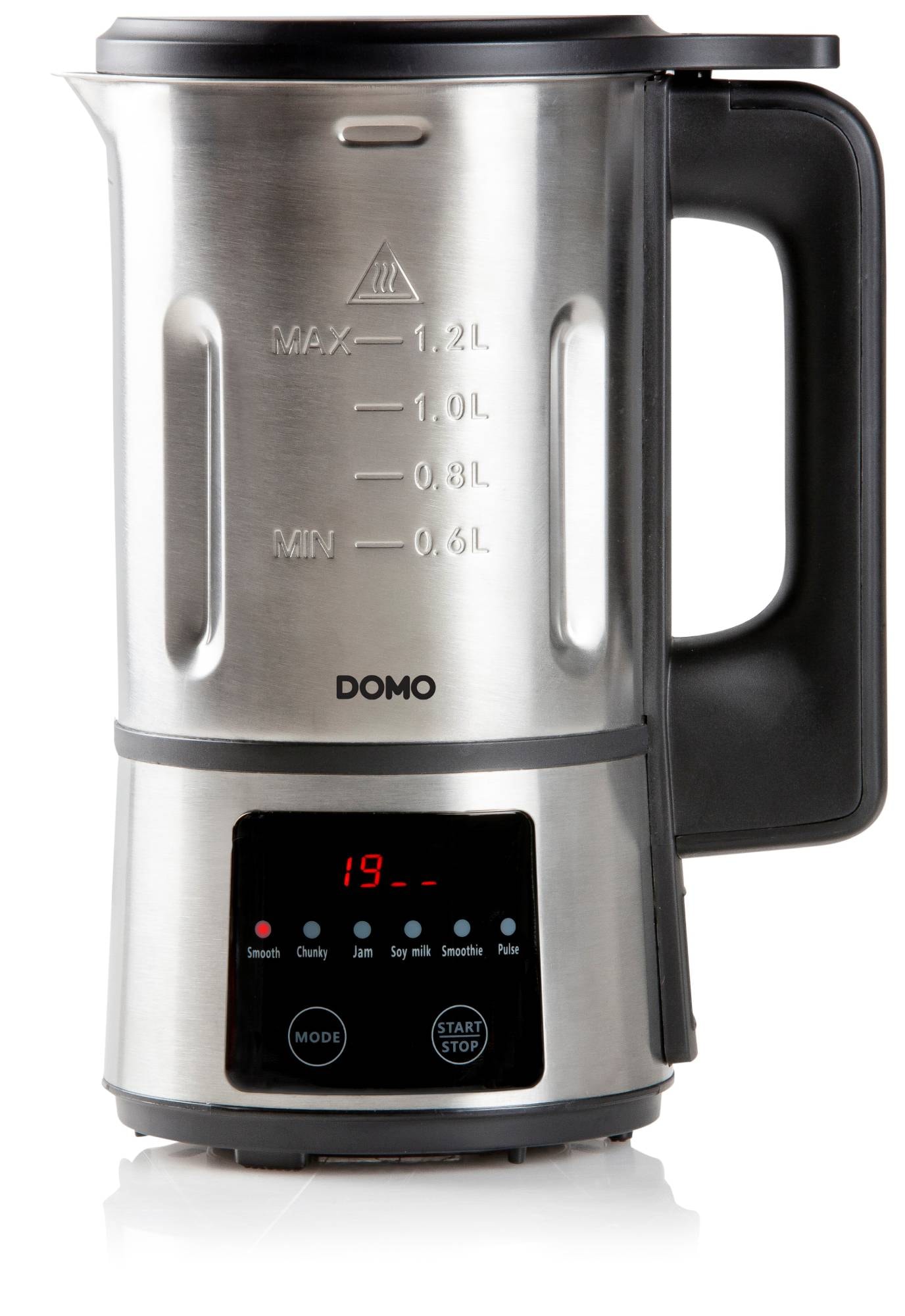 Blender chauffant DOMO 1.2L 800W Noir Inox DO727BL