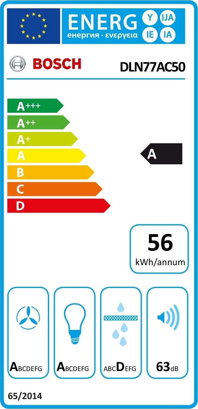 Groupe filtrant BOSCH 70cm 63dB Inox - DLN77AC50