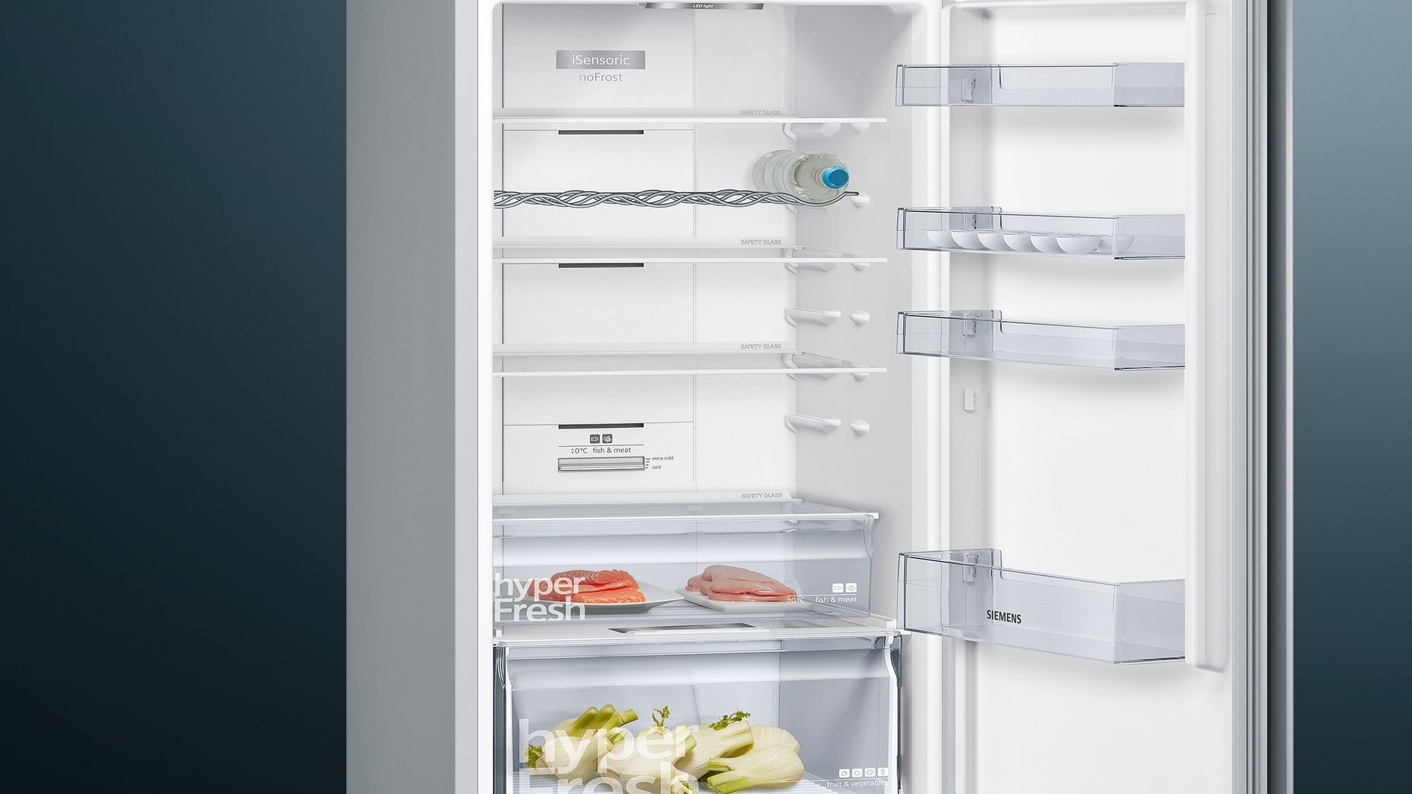 SIEMENS Réfrigérateur congélateur bas 366 litres Inox - KG39NVIEC