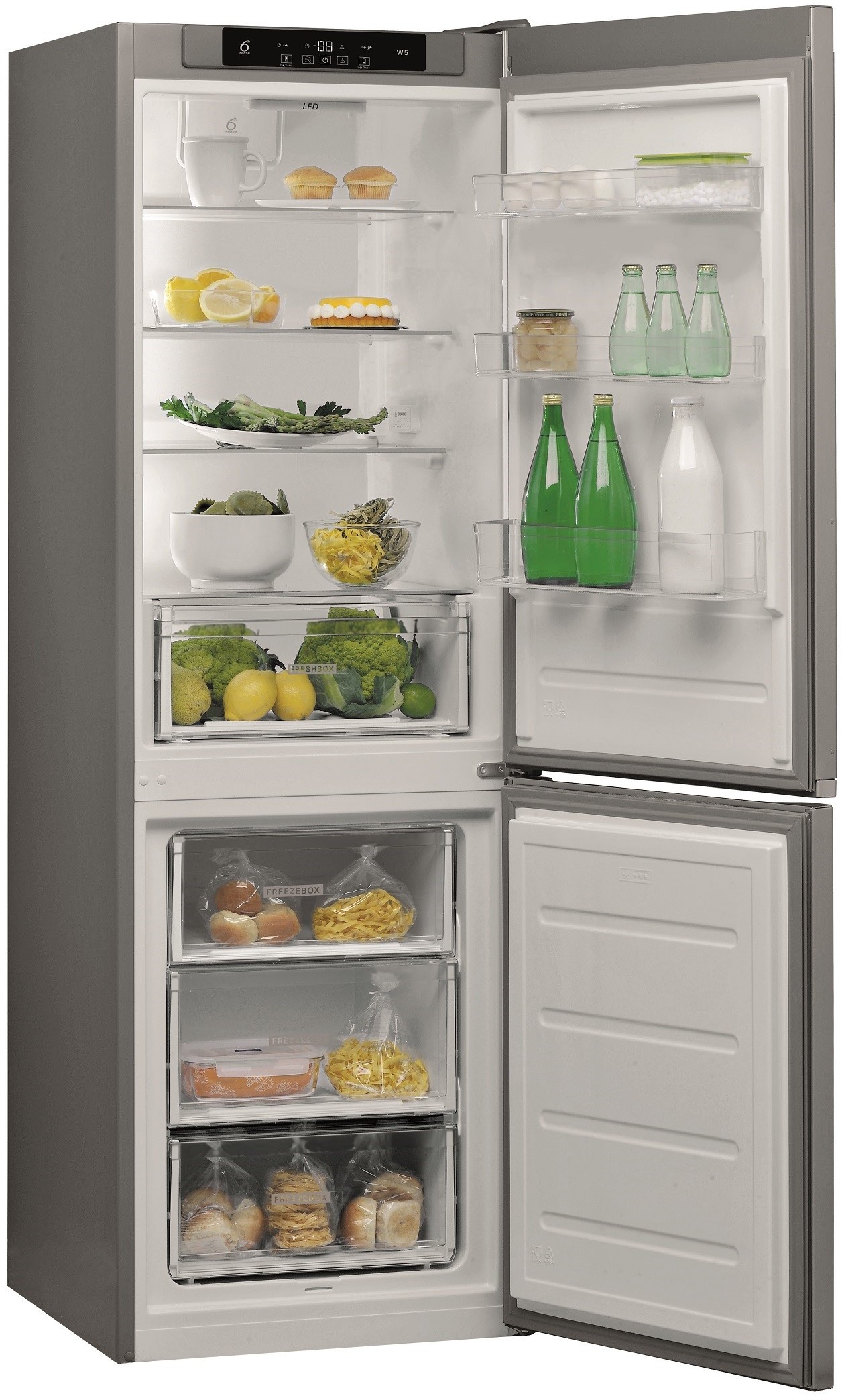 Réfrigérateur congélateur bas WHIRLPOOL 6ème Sens Control Froid Brassé 339L Inox - W5821COX2 Réfrigérateur congélateur bas WHIRLPOOL 6ème Sens Control Froid Brassé 339L Inox - W5821COX2