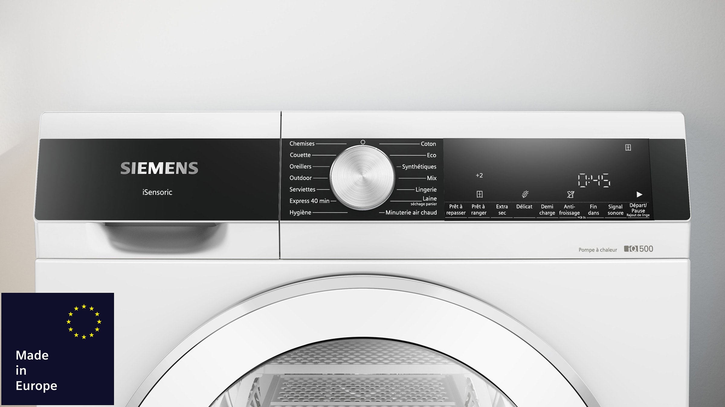 Sèche-linge pompe à chaleur SIEMENS 9kg Moteur induction Blanc - WQ45G20MFR