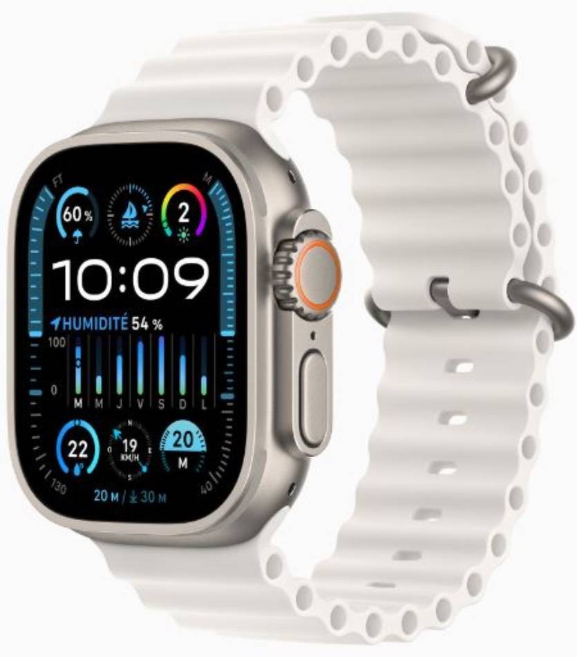 APPLE Montre connectée Apple Watch Ultra 2 GPS + Cellular 49 mm - WATCHULTRA2-MREJ3NF