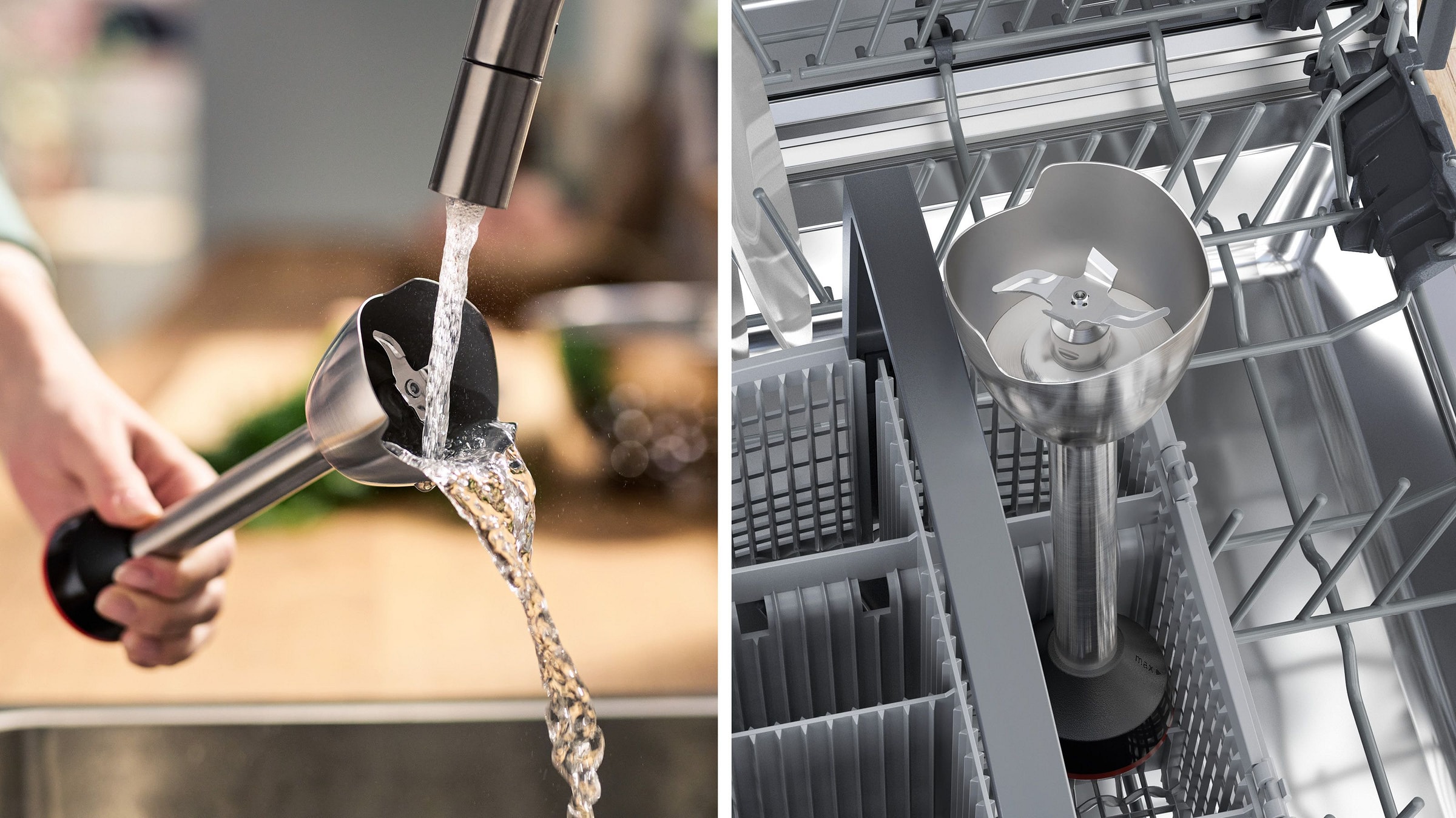 Mixeur BOSCH Mini hachoir Fouet Bol gradué 0.6L 1000W Inox - MSM4B621